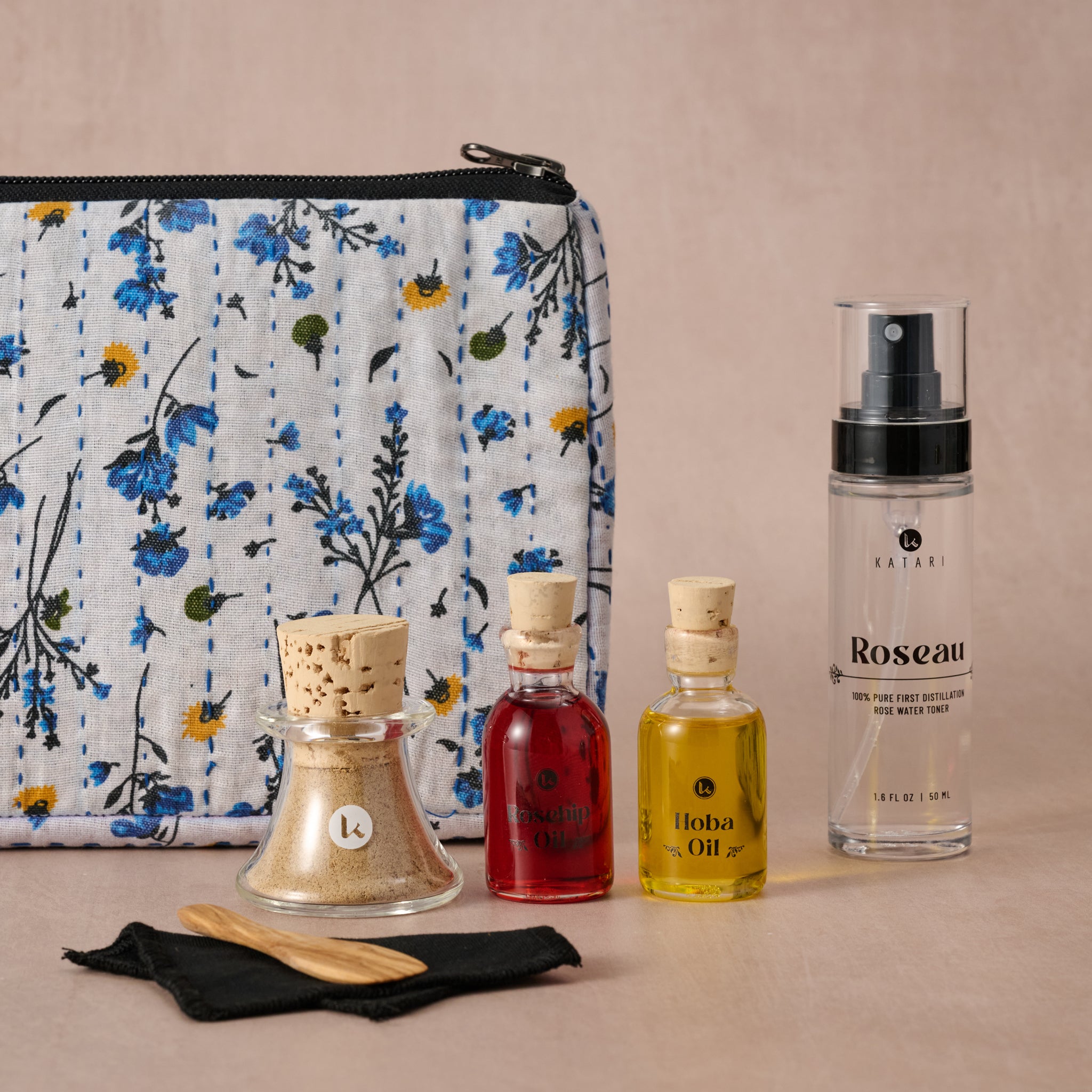 Katari Skincare Set in Cosmetic Bag - Ten Thousand Villages