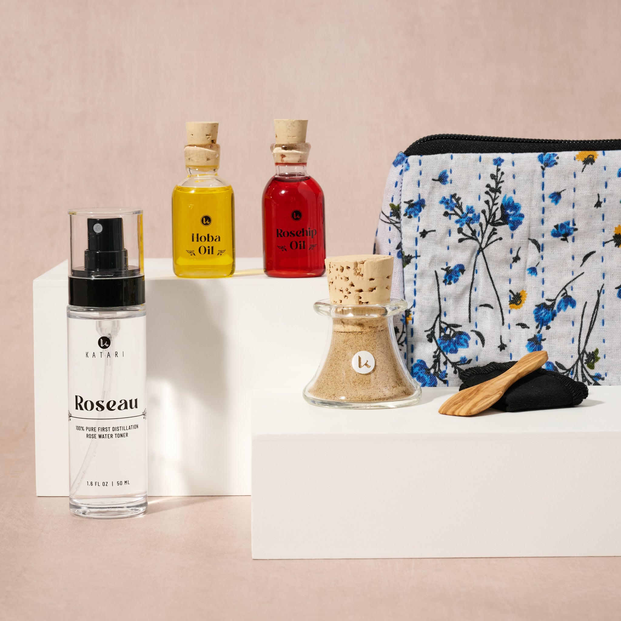 Katari Skincare Set in Cosmetic Bag - Ten Thousand Villages