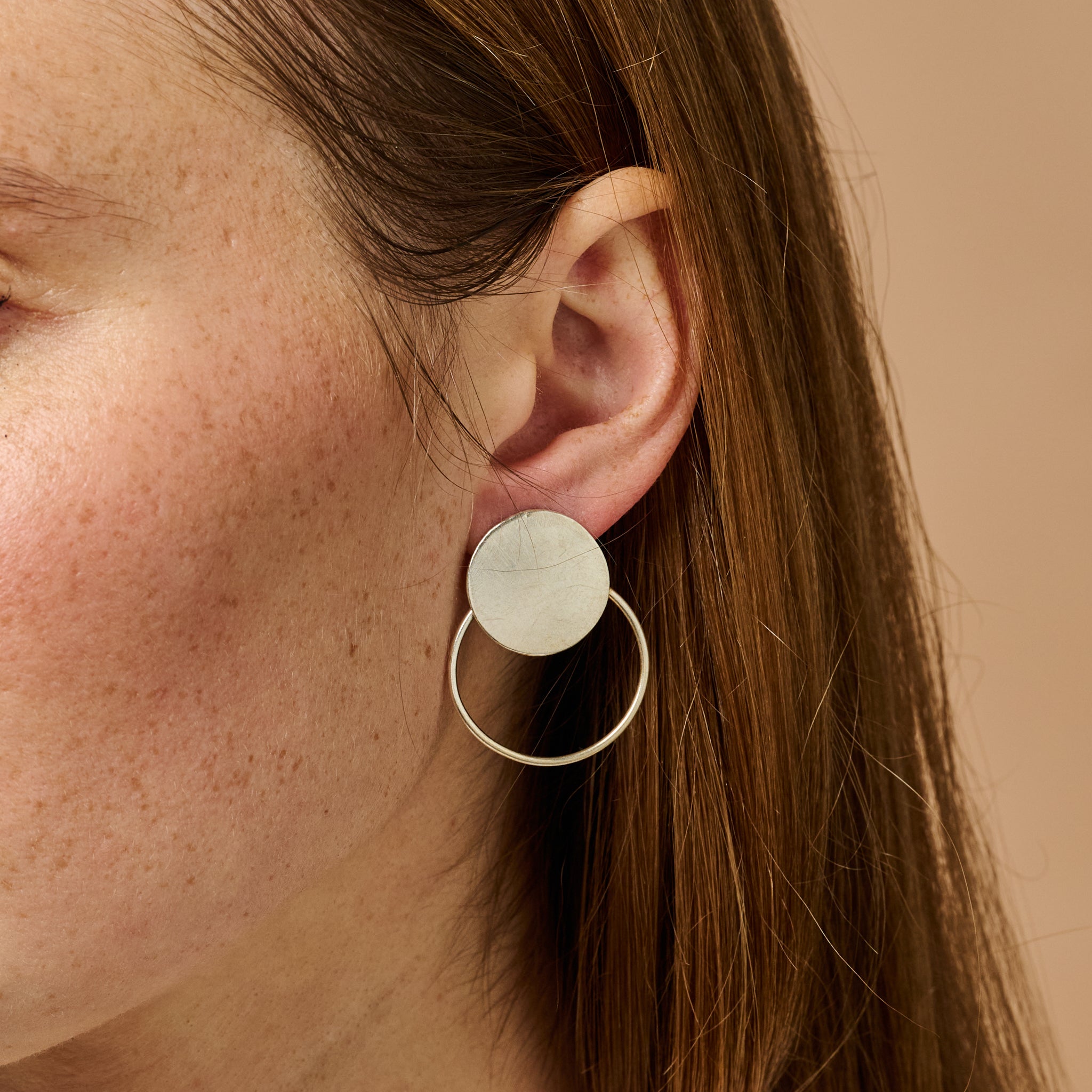 Silver Hoop Stud Earrings - Ten Thousand Villages