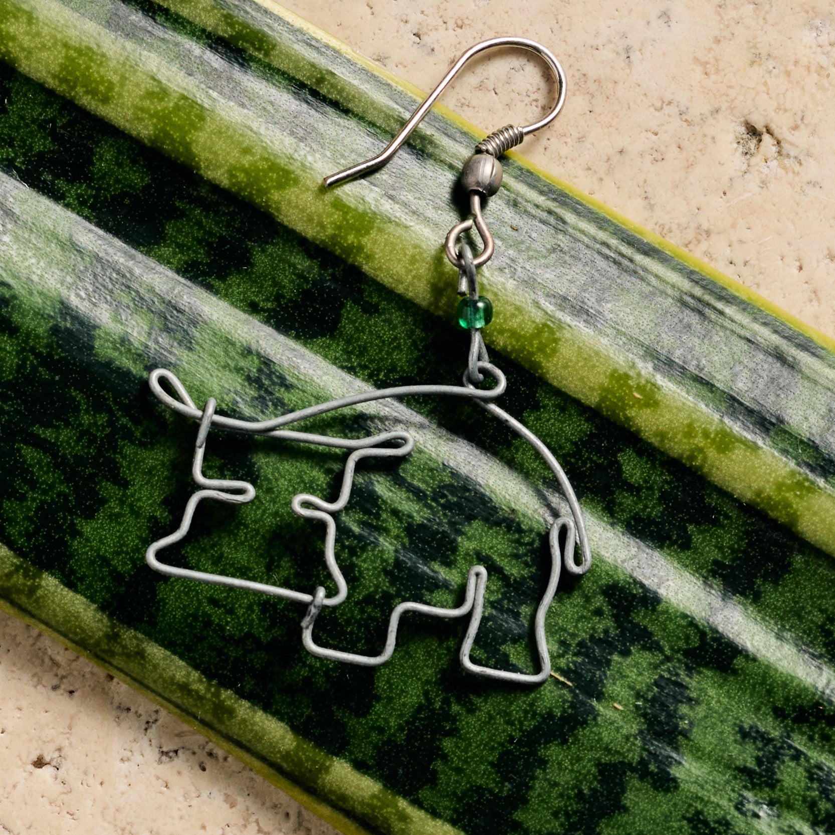 Kiboko Recycled Wire Hippo Dangle Earrings - Ten Thousand Villages