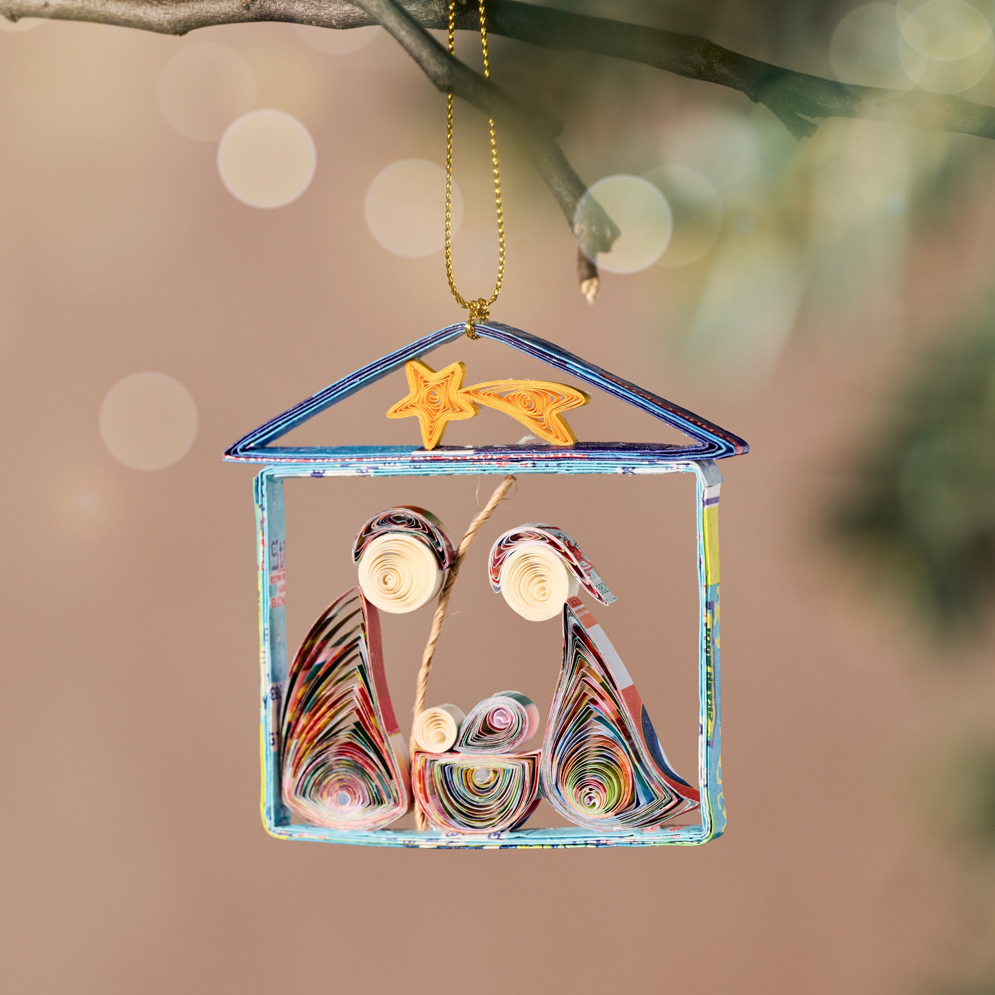 Quilled Nativity Ornament - Ten Thousand Villages