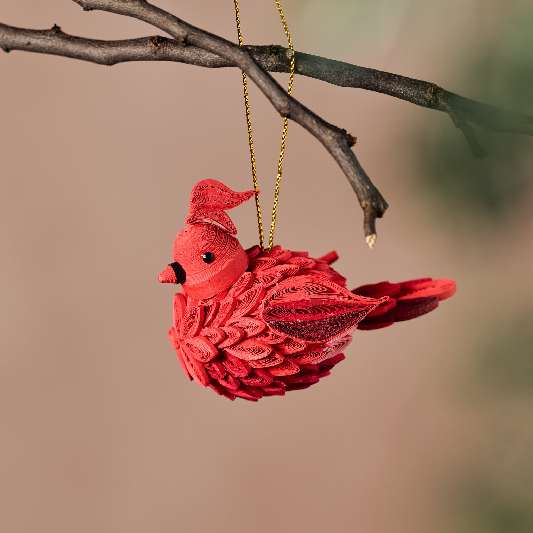 Dep Quilled Cardinal Ornament - Ten Thousand Villages