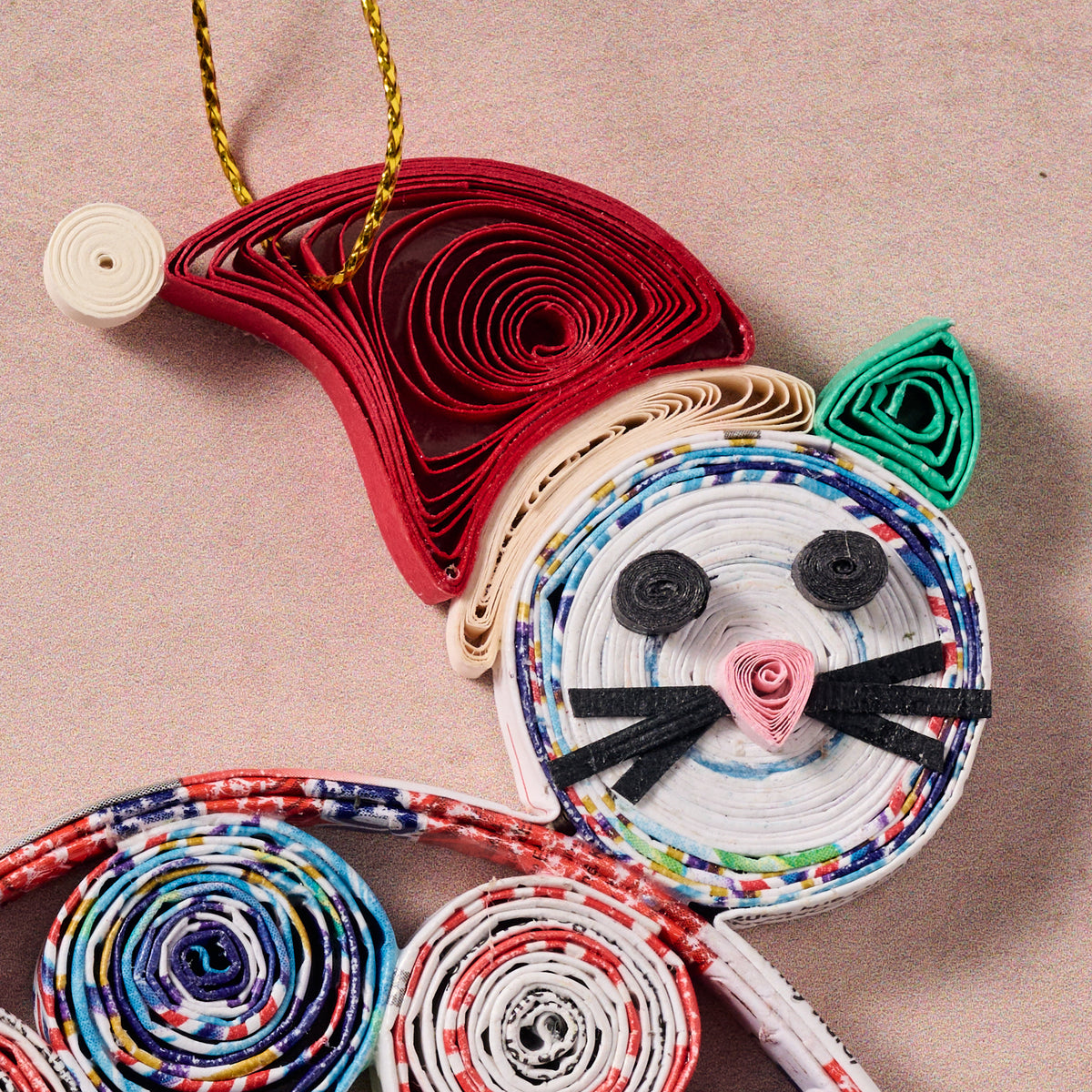 Cabo Quilled Cat Ornament - Ten Thousand Villages