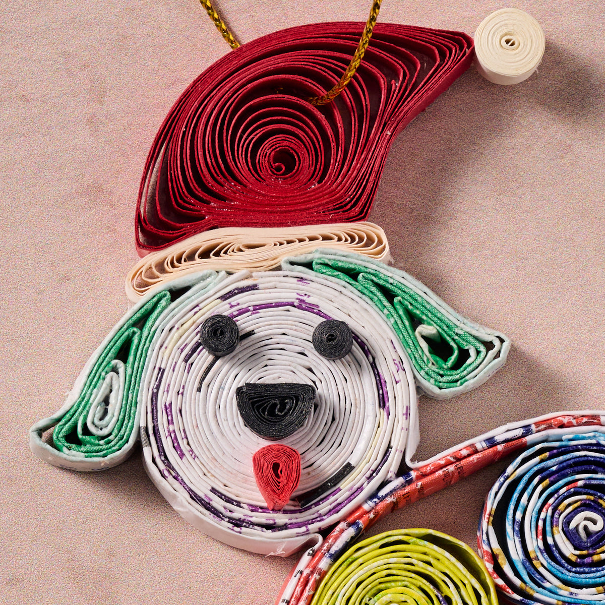 Vui Quilled Dog Ornament - Ten Thousand Villages