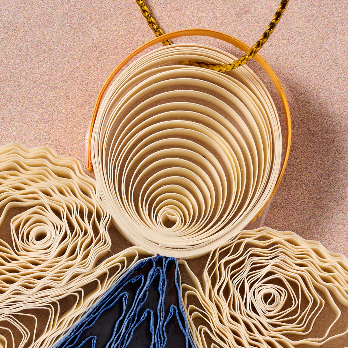 Diu Quilled Angel Ornament - Blue - Ten Thousand Villages