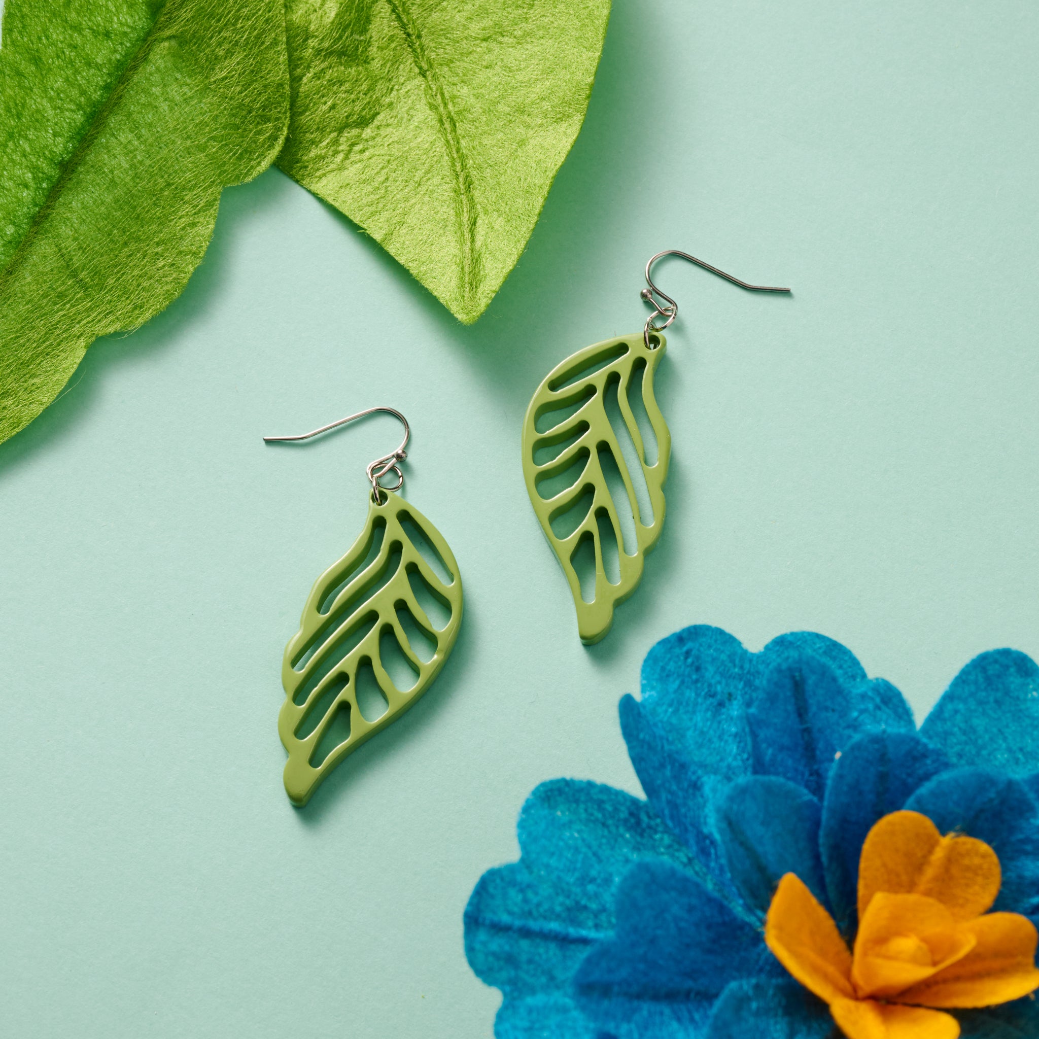 Bodhi Painted Leaves Earrings - Ten Thousand Villages