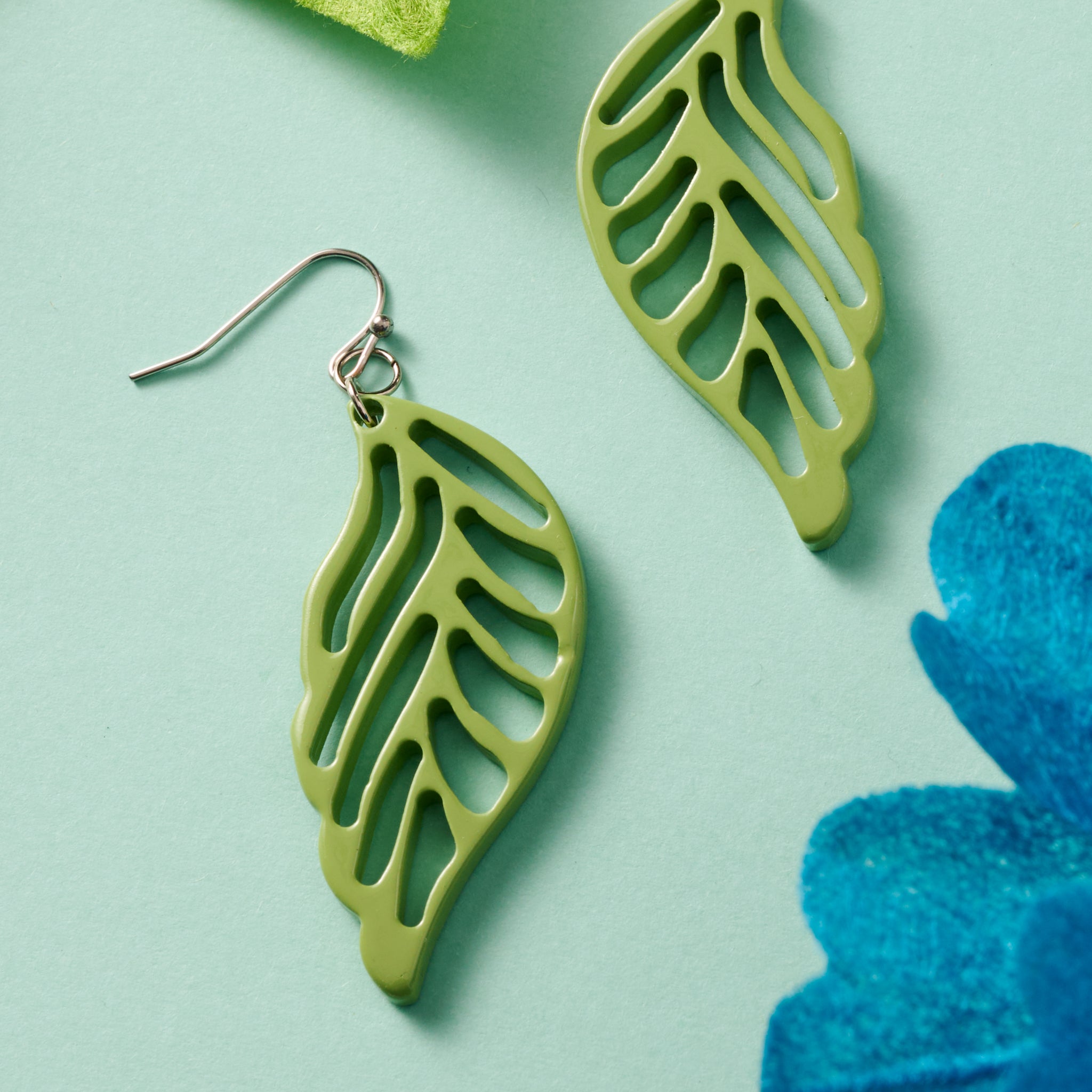 Bodhi Painted Leaves Earrings - Ten Thousand Villages