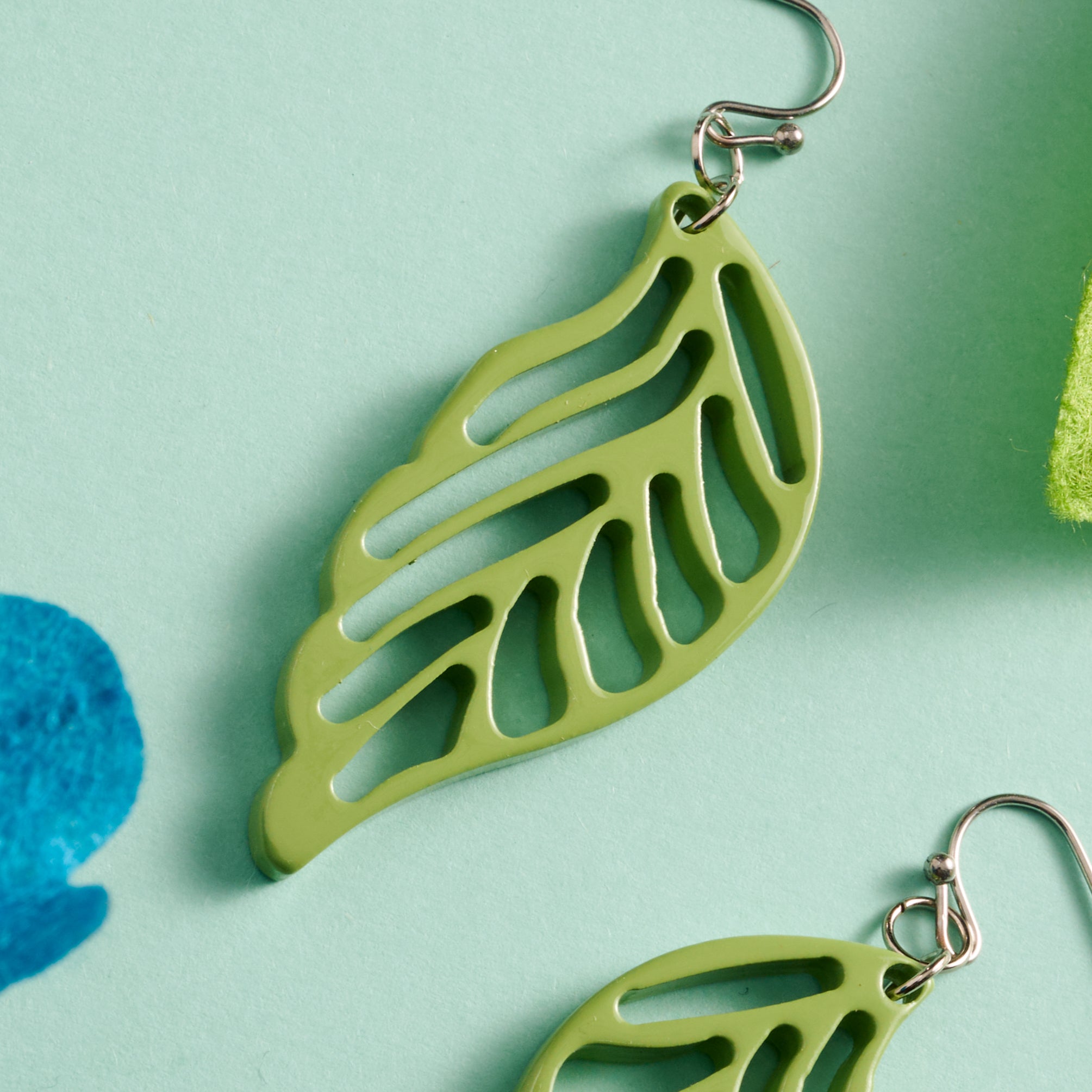 Bodhi Painted Leaves Earrings - Ten Thousand Villages