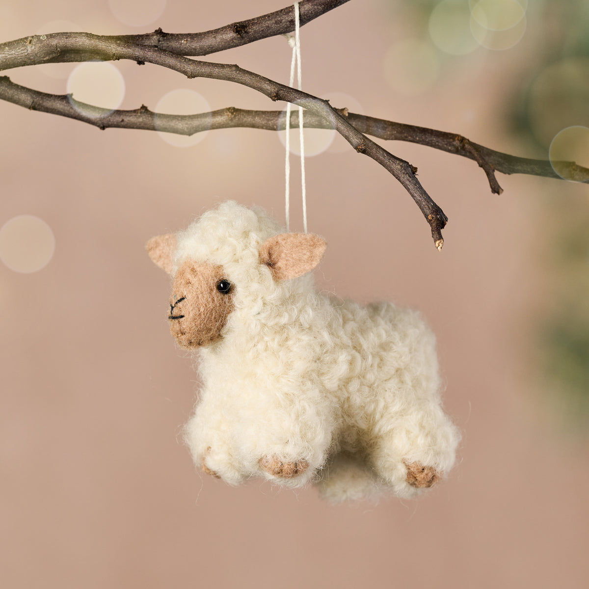 Sano Wool Sheep Ornament - Ten Thousand Villages
