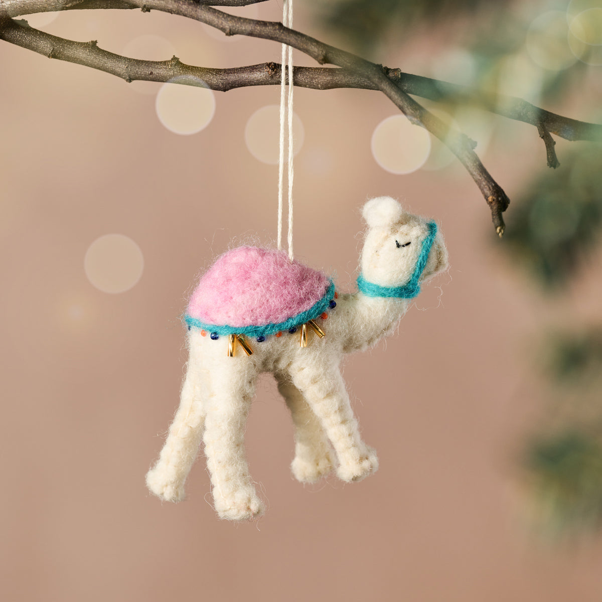 Mitho Wool Camel Ornament - Ten Thousand Villages