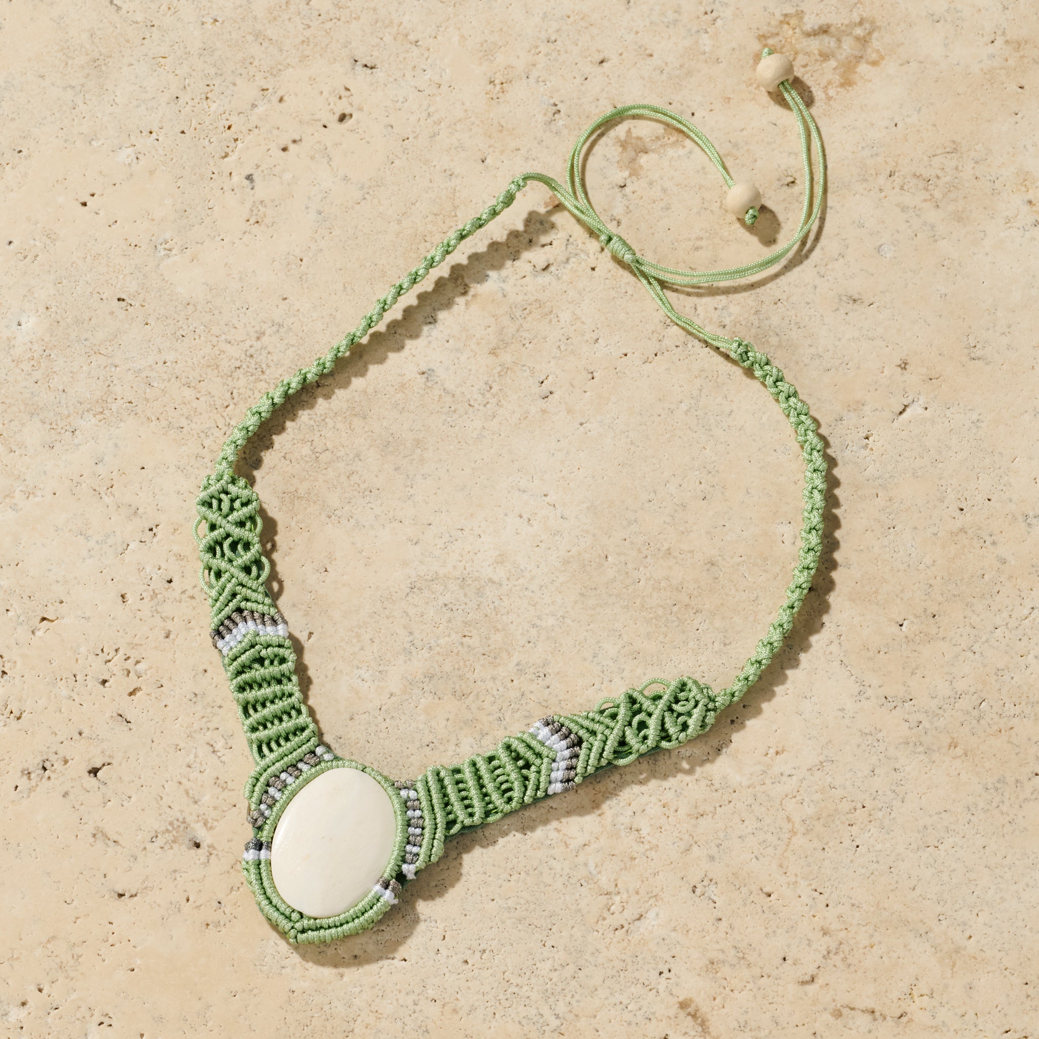 Chhaya Macrame and Bone Necklace - Ten Thousand Villages