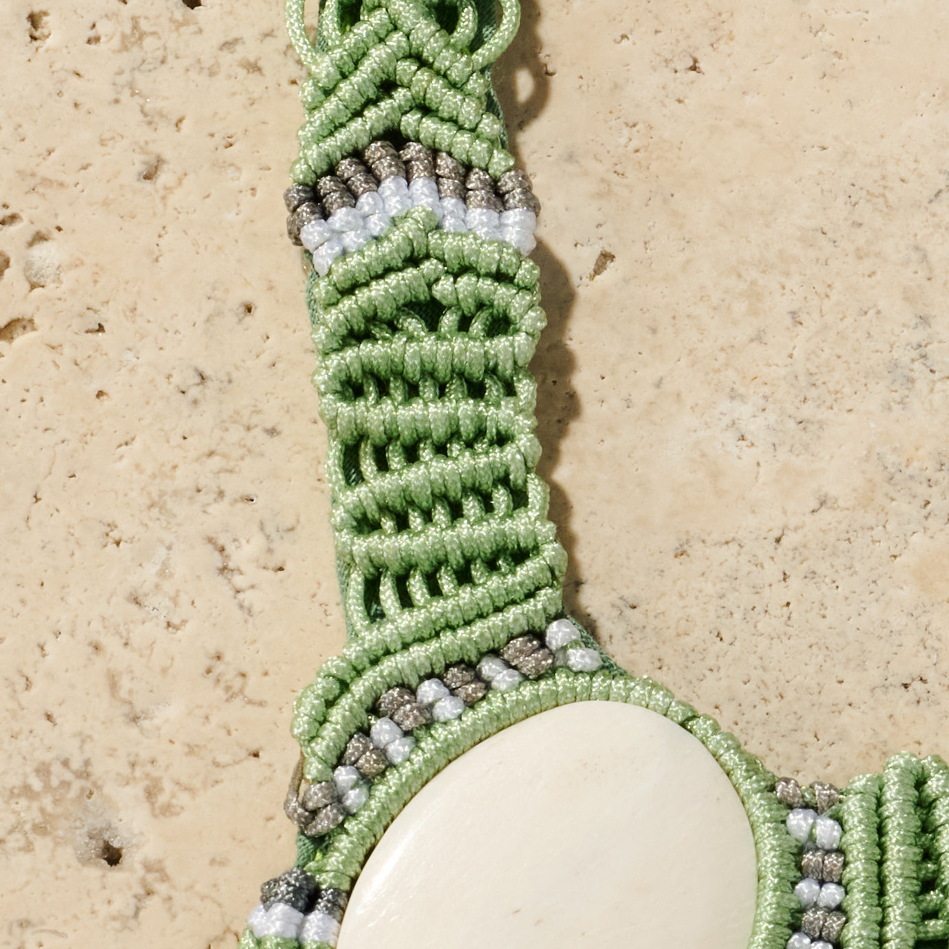 Chhaya Macrame and Bone Necklace - Ten Thousand Villages