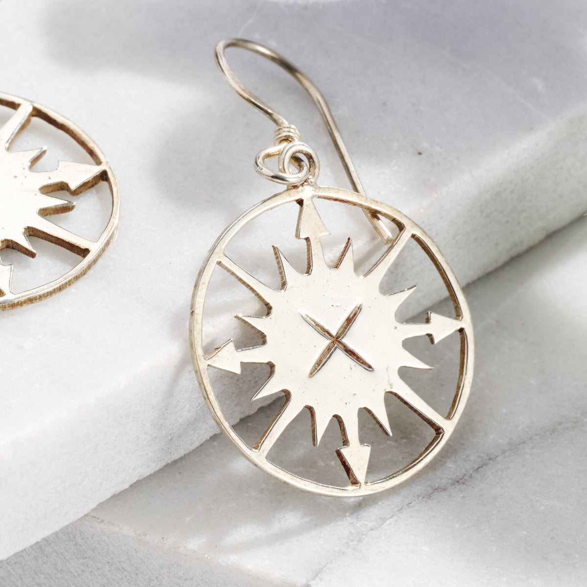 Lazimpat Compass Sun Earrings - Ten Thousand Villages