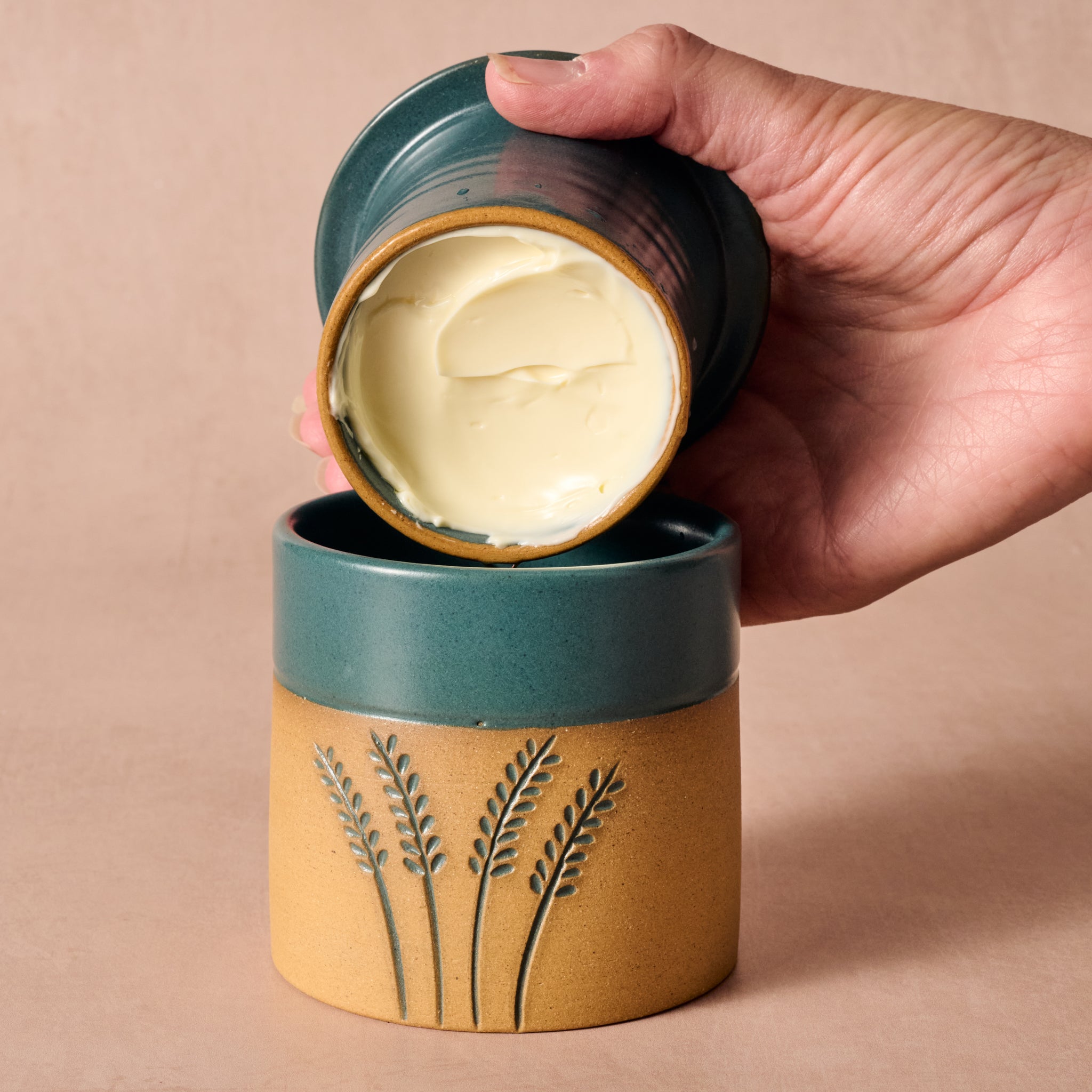 Mato Wheat Stalk Butter Crock - Ten Thousand Villages