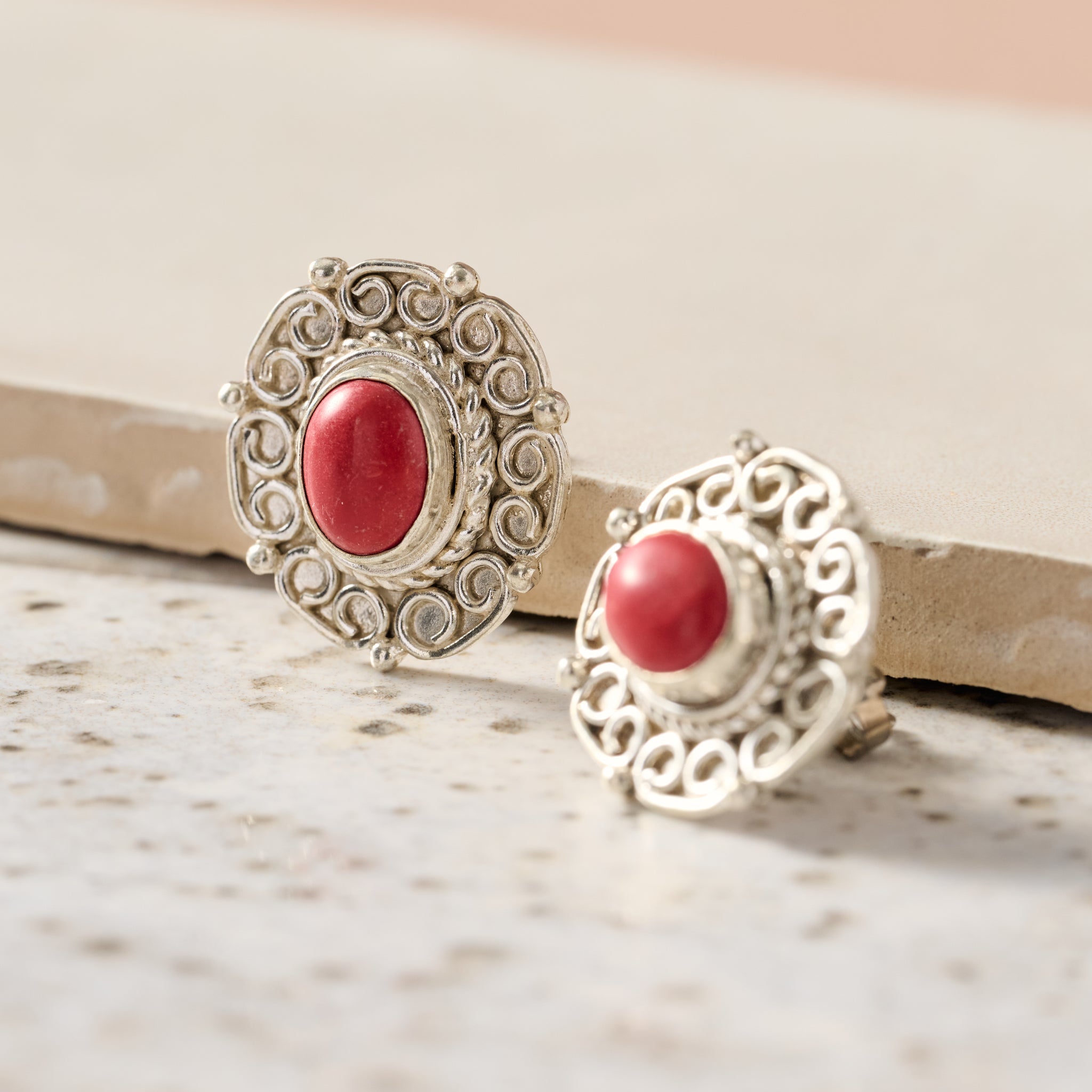 Rani Redstone Post Earrings - Ten Thousand Villages