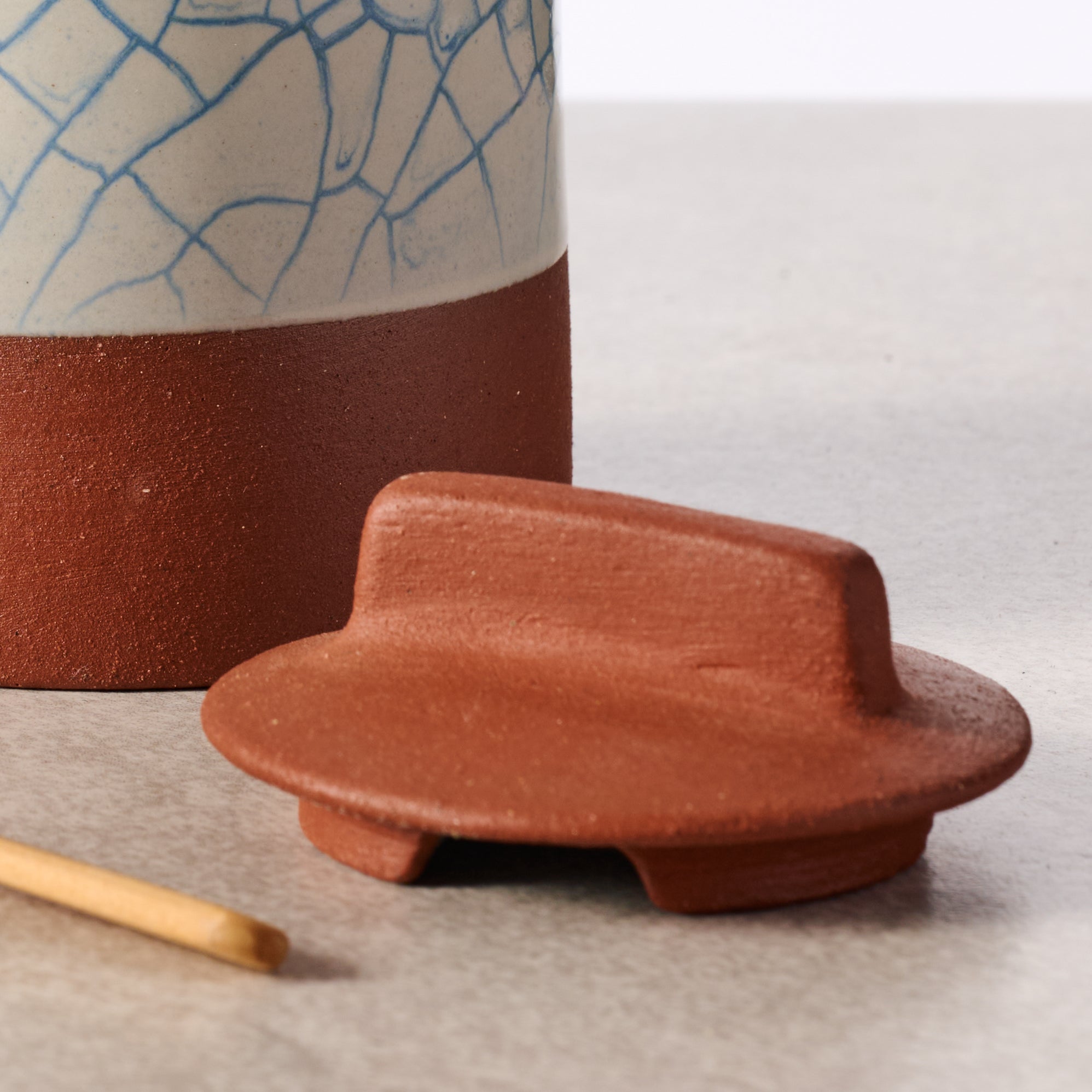 Ciya Blue Crackle Honey Pot - Ten Thousand Villages