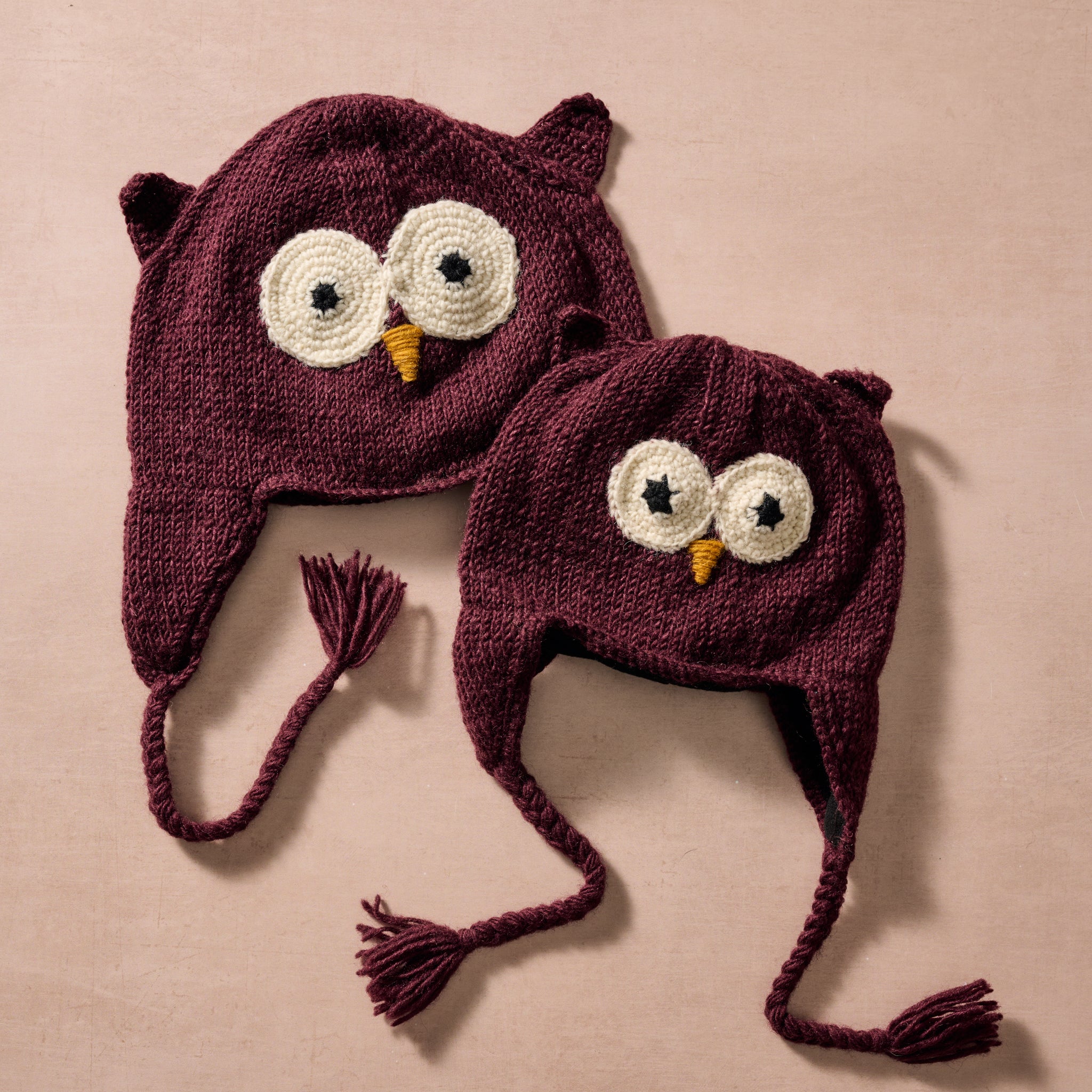 Bina Eggplant Owl Beanie - Kids - Ten Thousand Villages