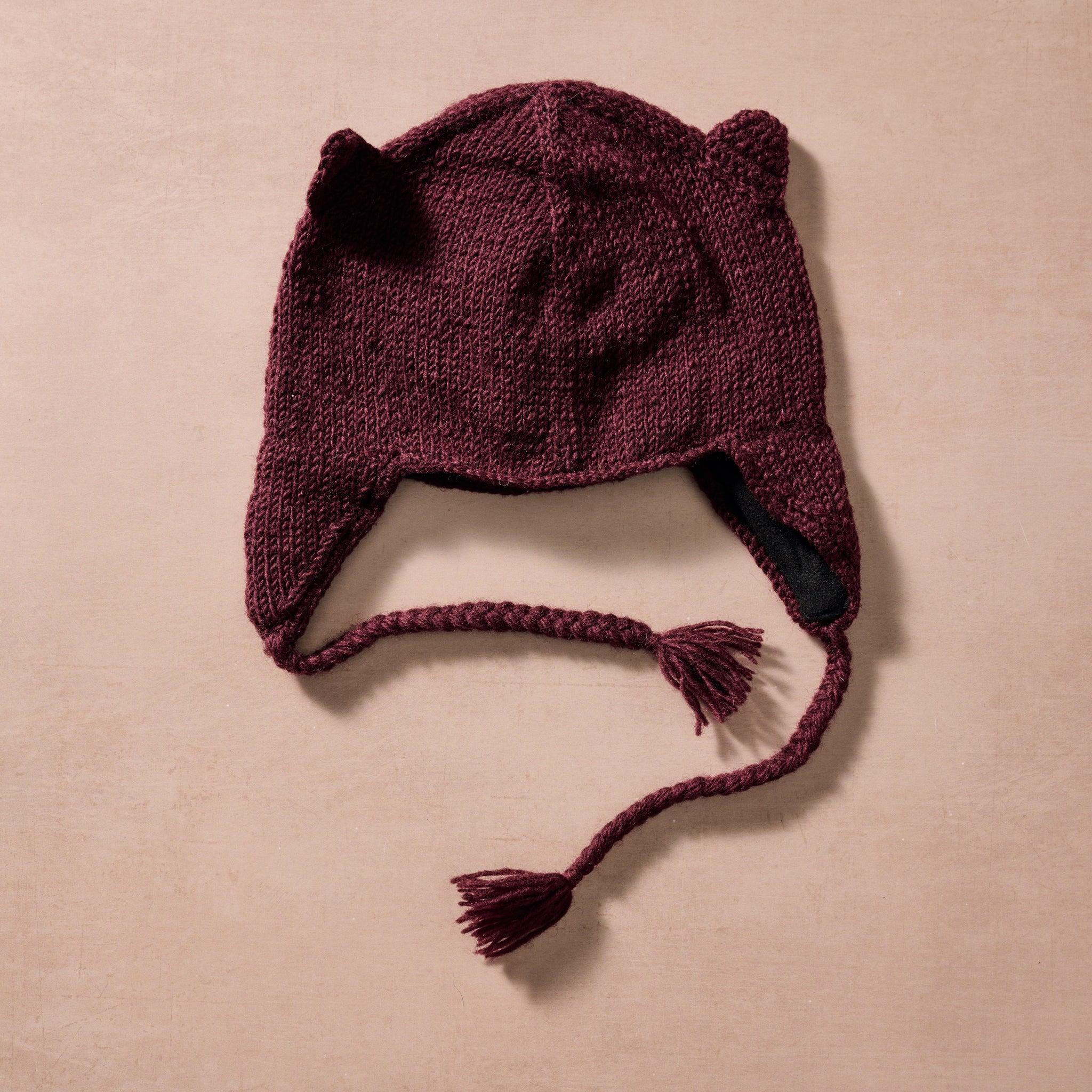 Bina Eggplant Owl Beanie - Adult - Ten Thousand Villages