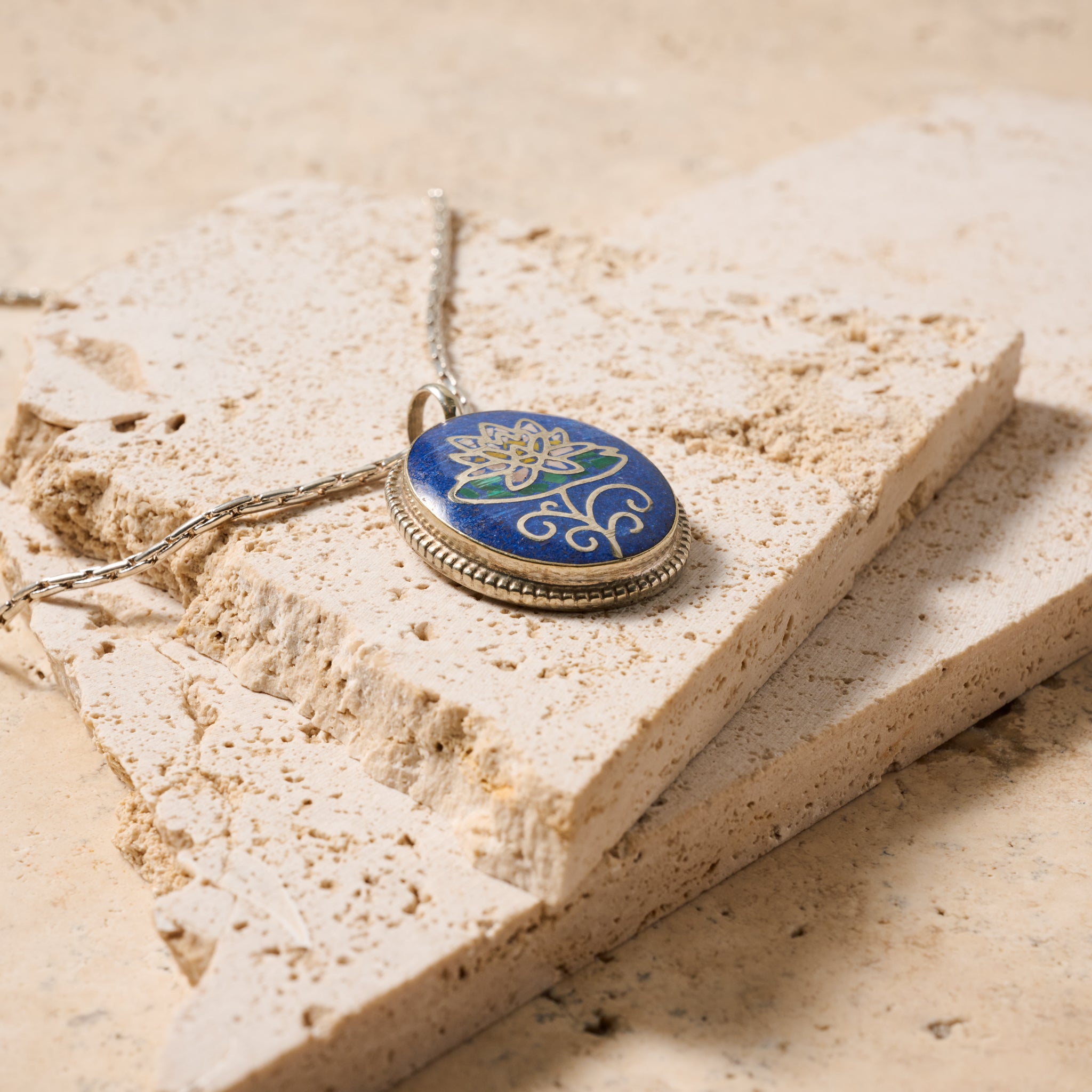 Lotus Mosaic Pendant Necklace - Ten Thousand Villages