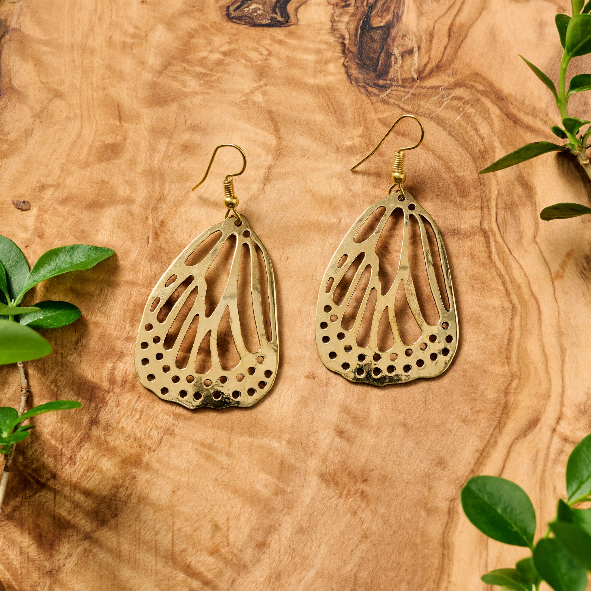 Hava Butterfly Wing Dangle Earrings - Ten Thousand Villages
