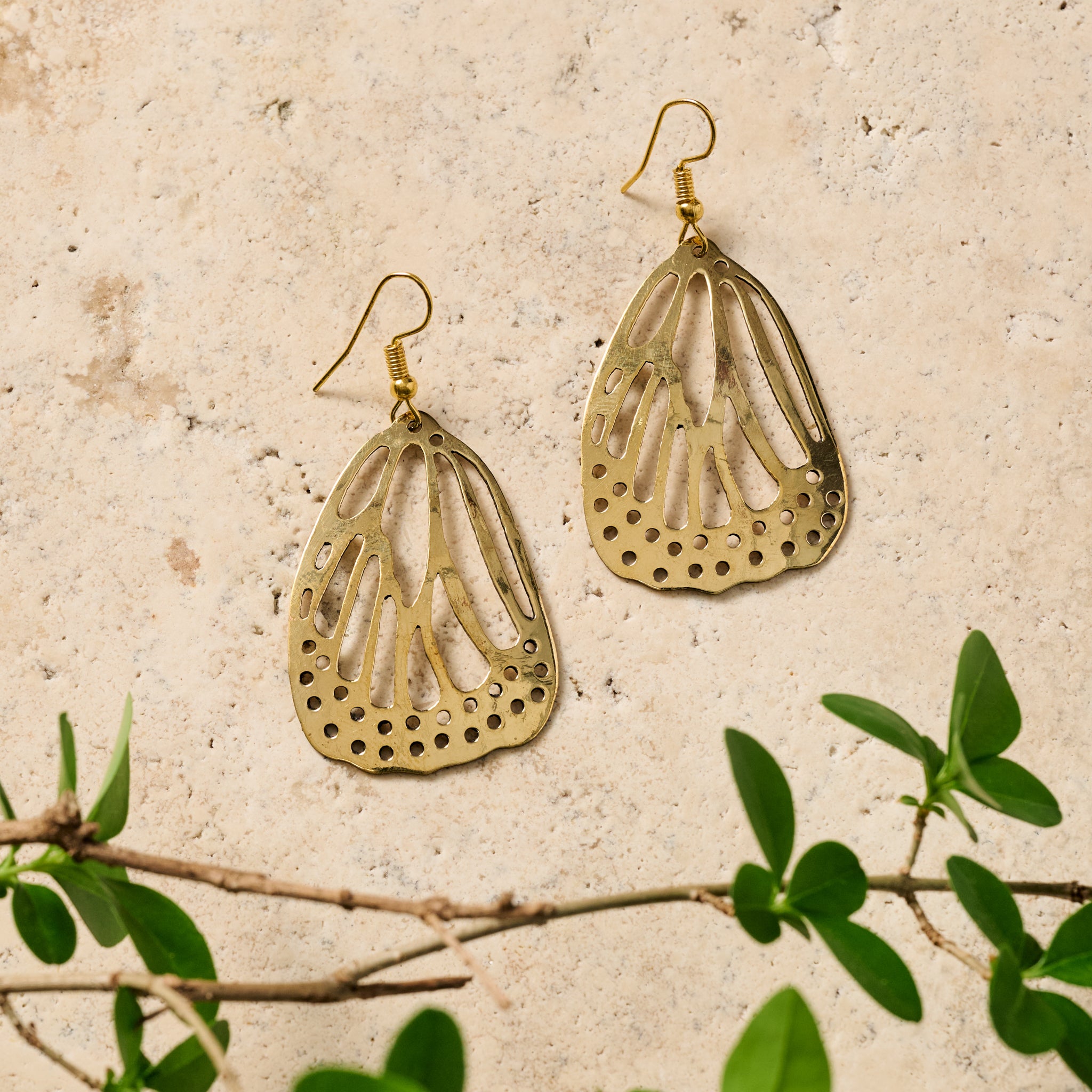 Hava Butterfly Wing Dangle Earrings - Ten Thousand Villages