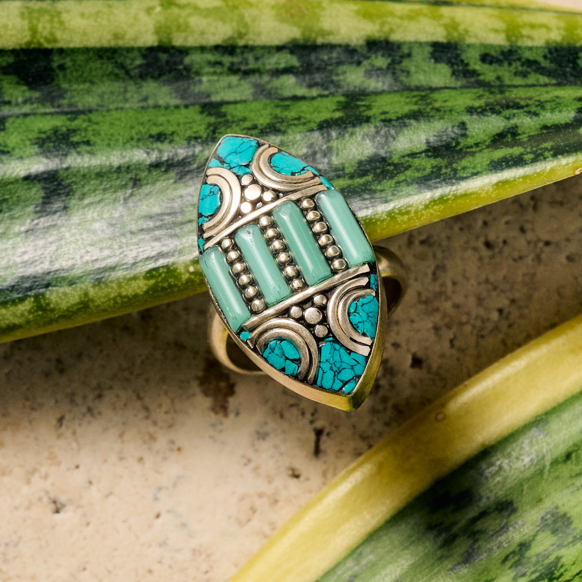 Amkha Silver & Turquoise Ring - Ten Thousand Villages