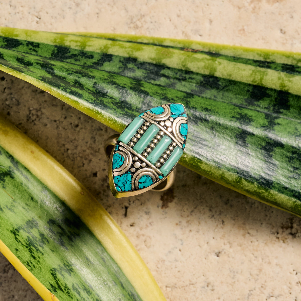 Amkha Silver & Turquoise Ring - Ten Thousand Villages