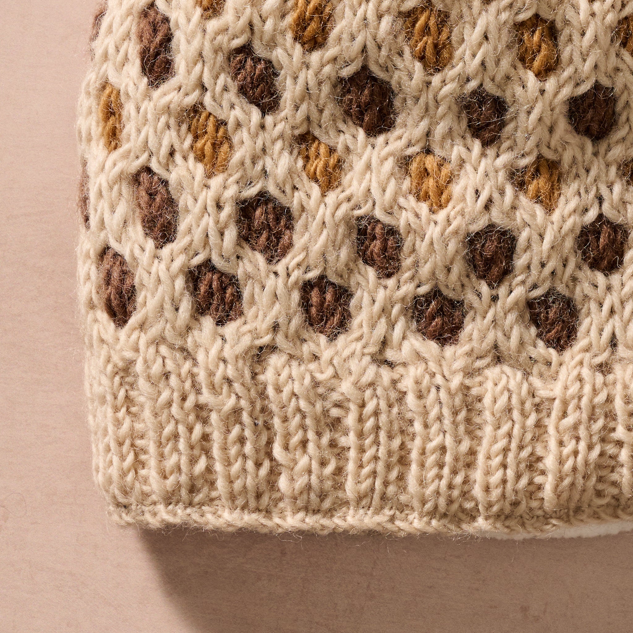 Nabina Waffle Weave Pom Beanie - Ten Thousand Villages
