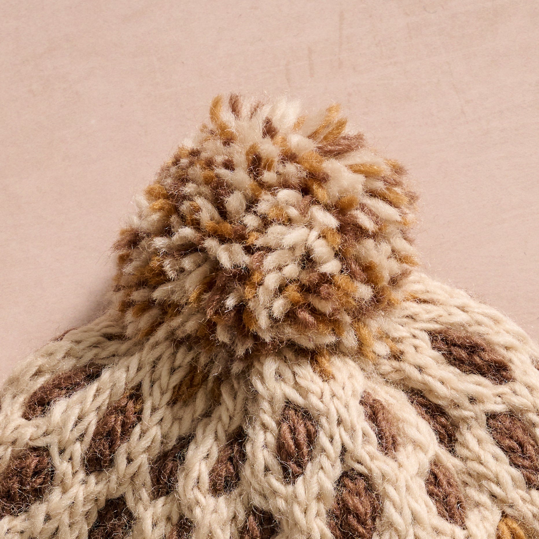 Nabina Waffle Weave Pom Beanie - Ten Thousand Villages