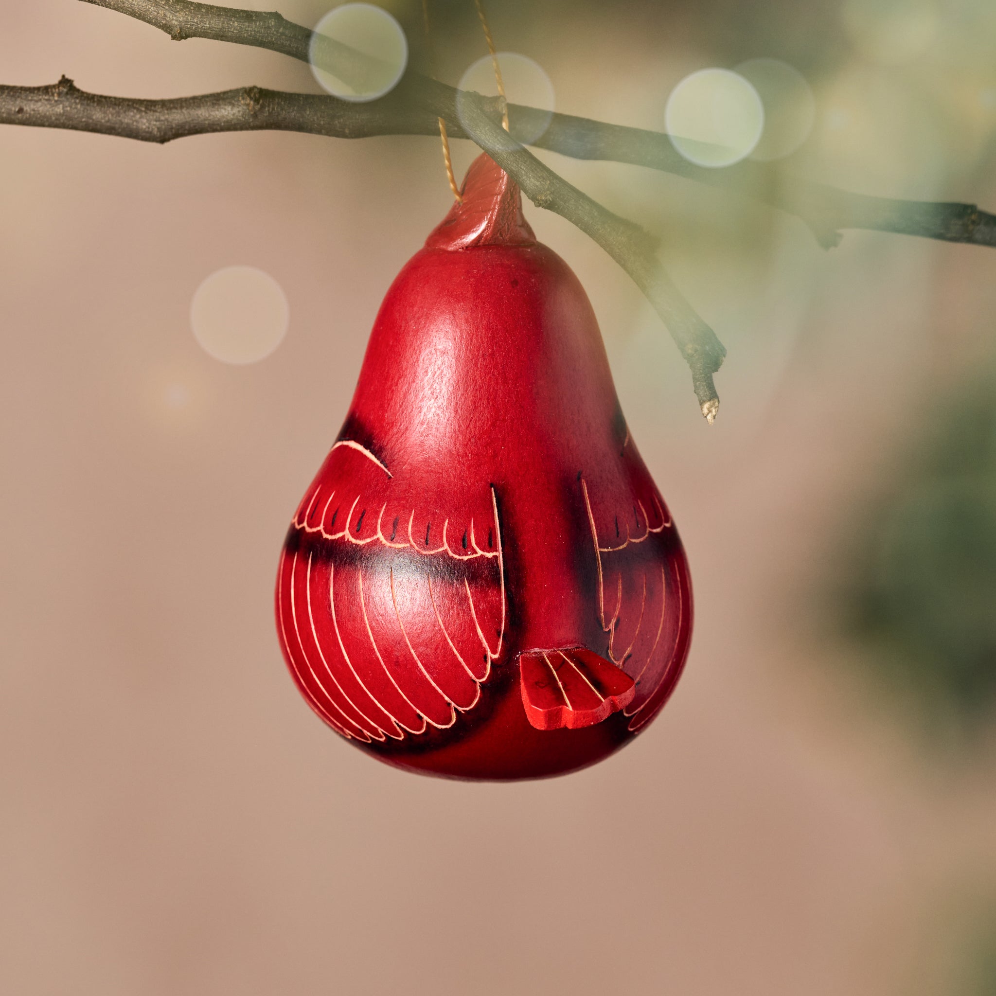 Cardinal Gourd Ornament - Ten Thousand Villages