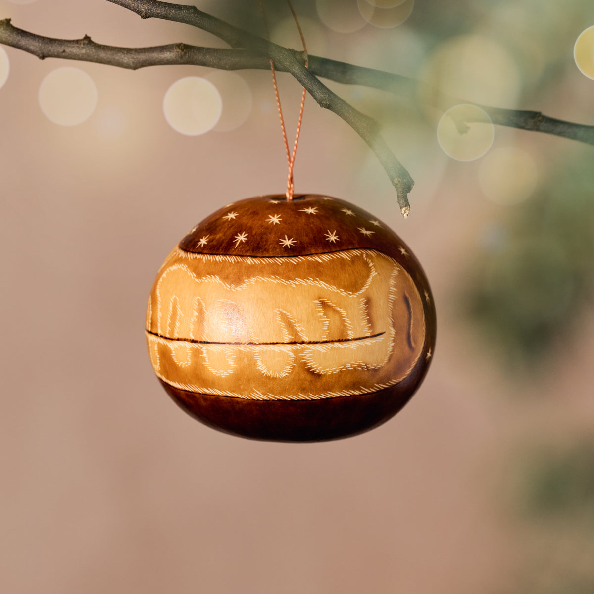 Wira Kitty Gourd Ornament - Ten Thousand Villages