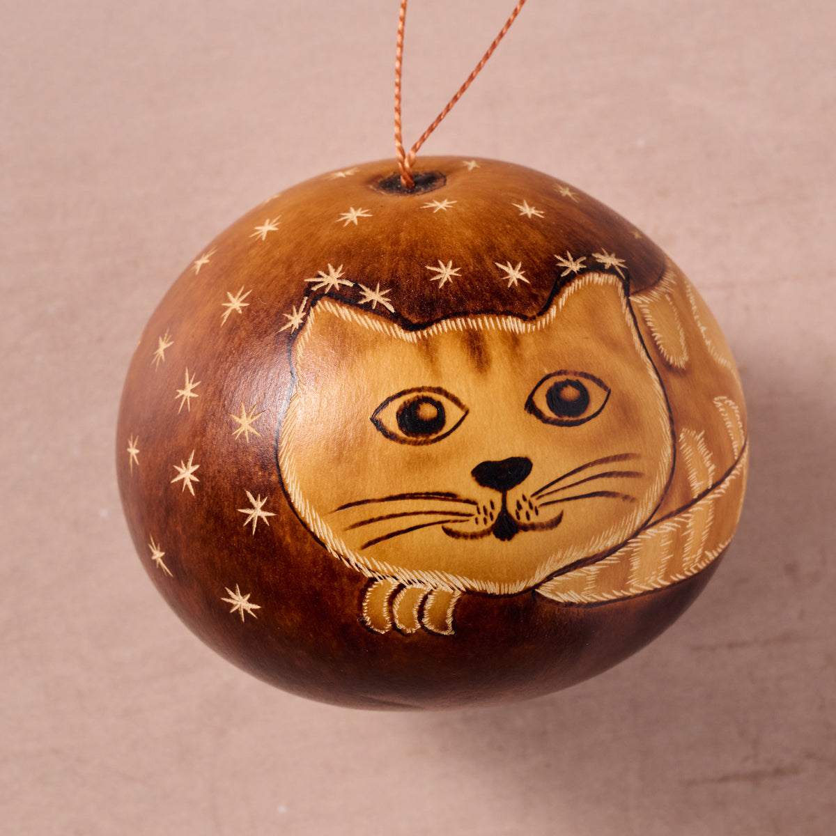 Wira Kitty Gourd Ornament - Ten Thousand Villages