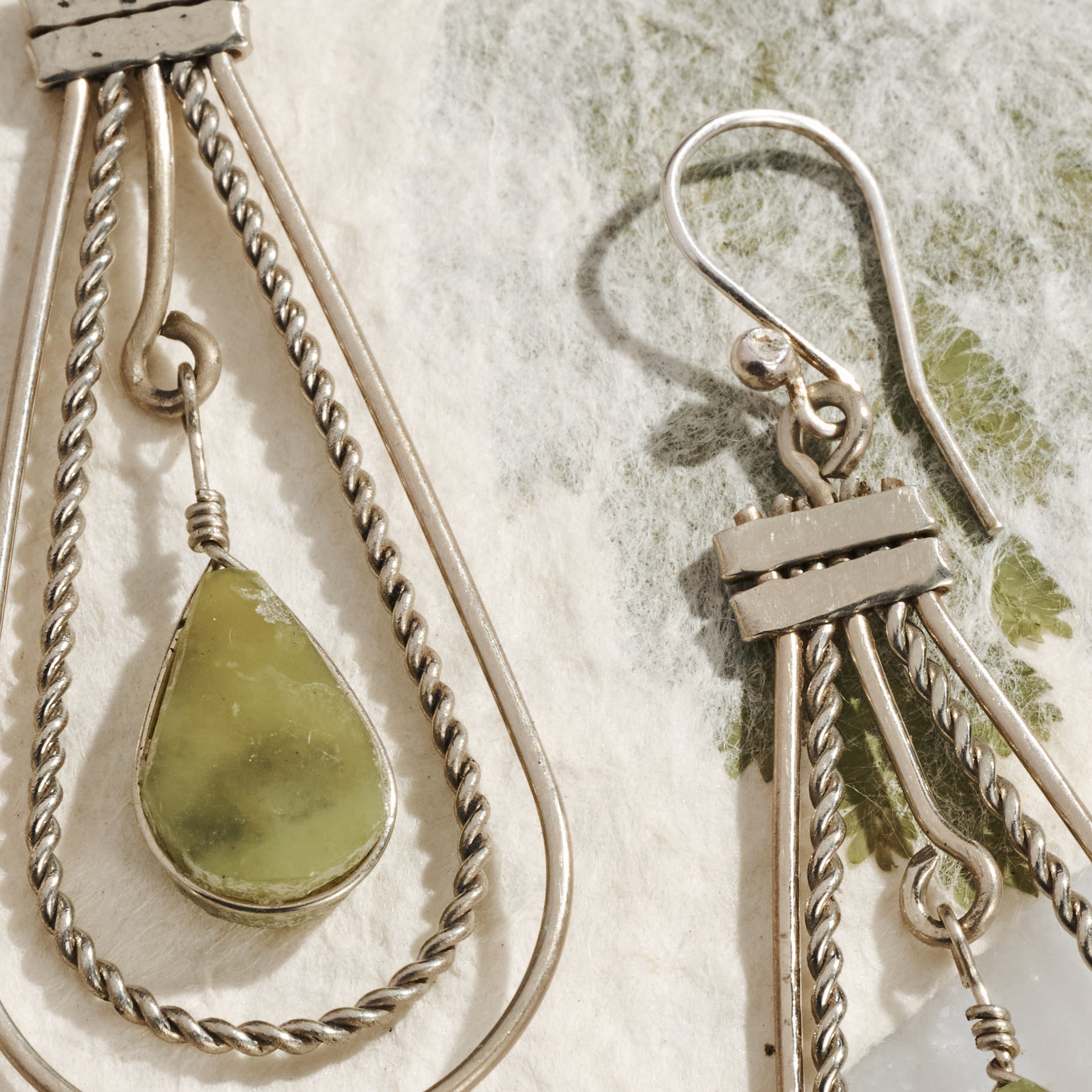 Ayni Serpentine Stone Earrings - Ten Thousand Villages