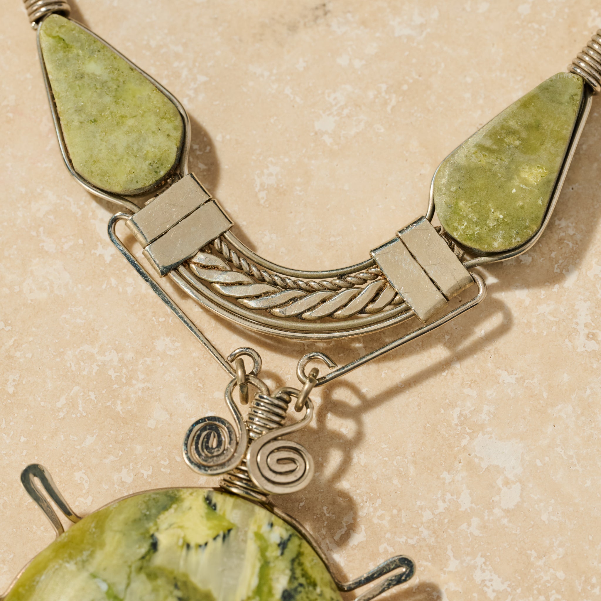 Waca Serpentine Stone Necklace - Ten Thousand Villages