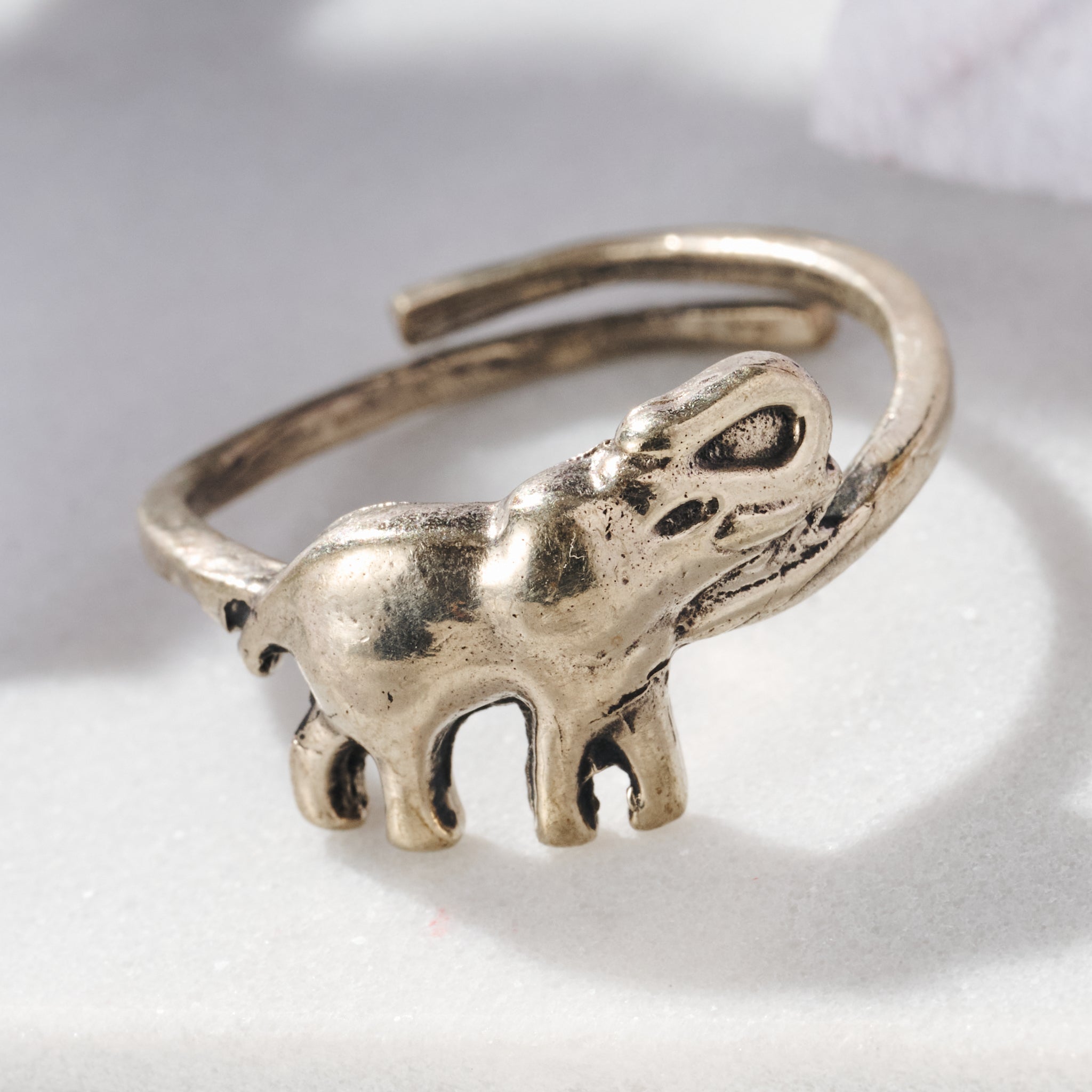 Amauta Metal Elephant Ring - Ten Thousand Villages