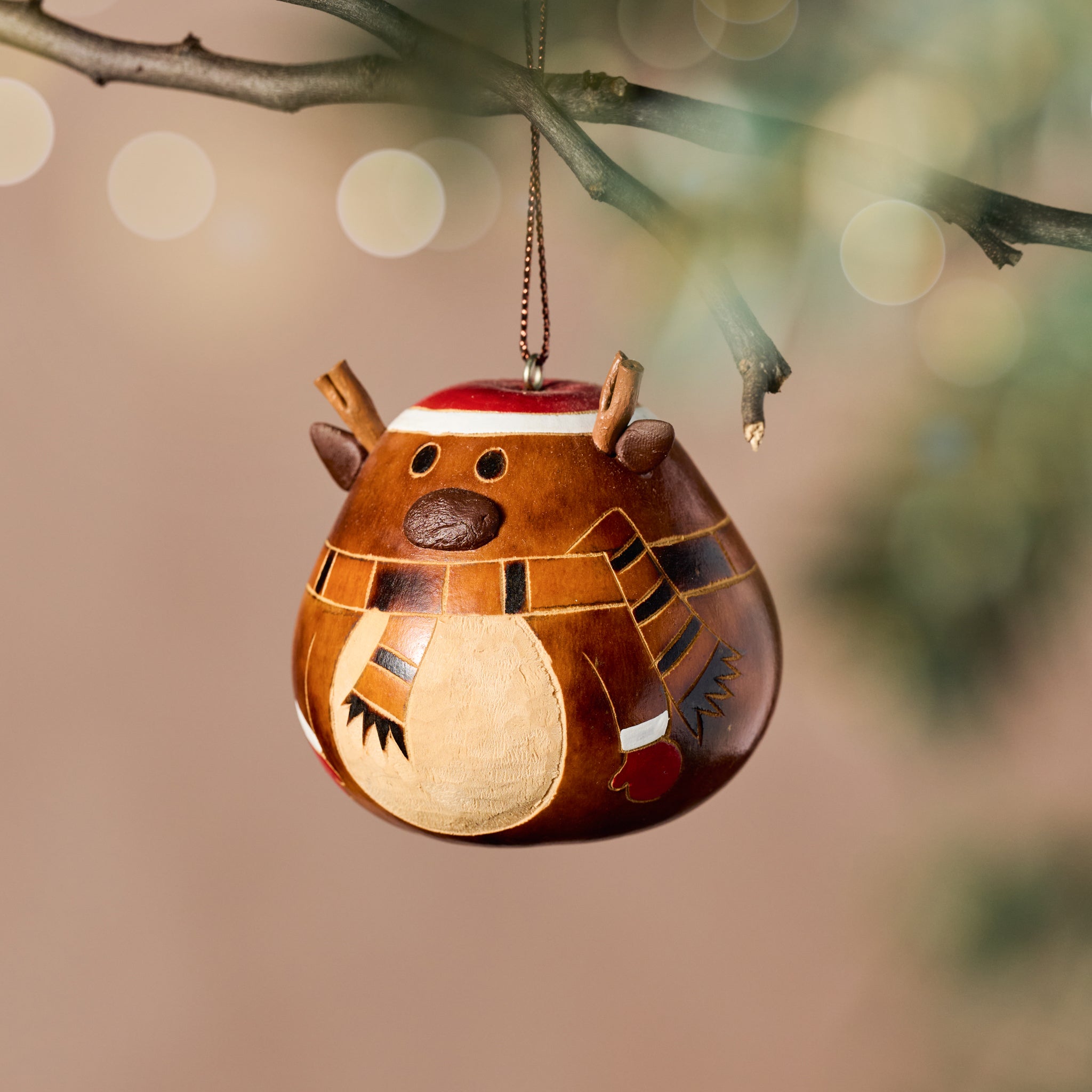 Christmas Hat Gourd Ornament - Ten Thousand Villages