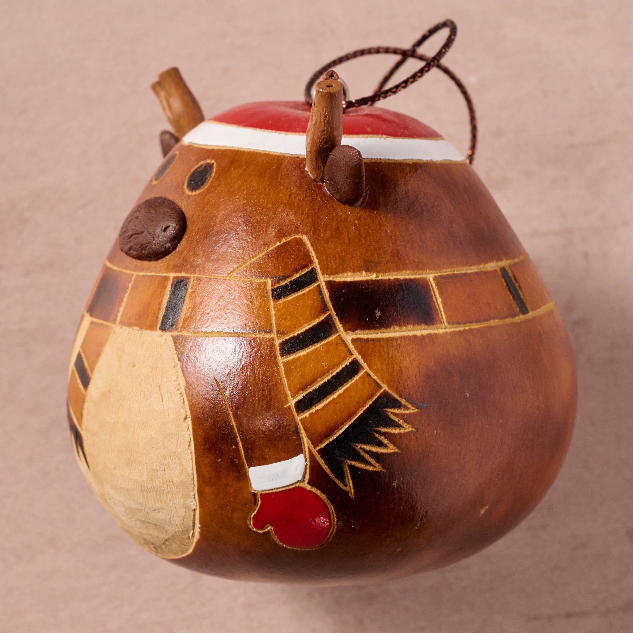 Christmas Hat Gourd Ornament - Ten Thousand Villages