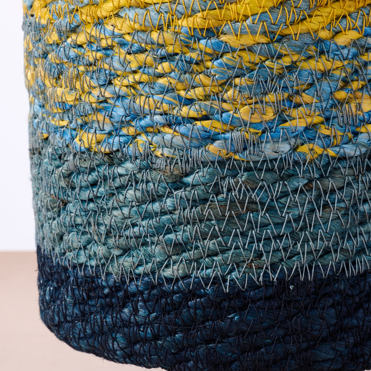 Buna Jute Plant Hanger - Blue - Ten Thousand Villages