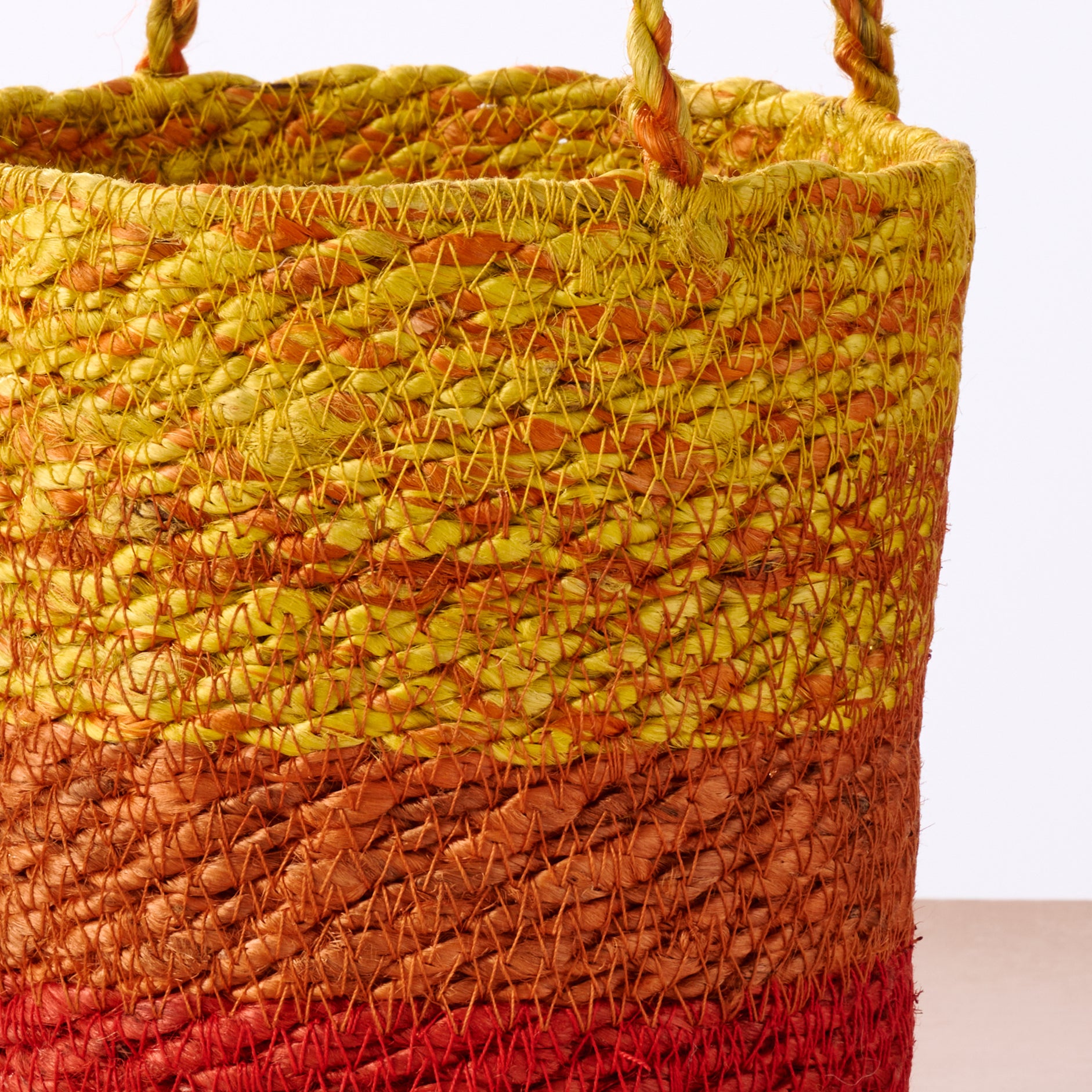 Buna Jute Plant Hanger - Red - Ten Thousand Villages