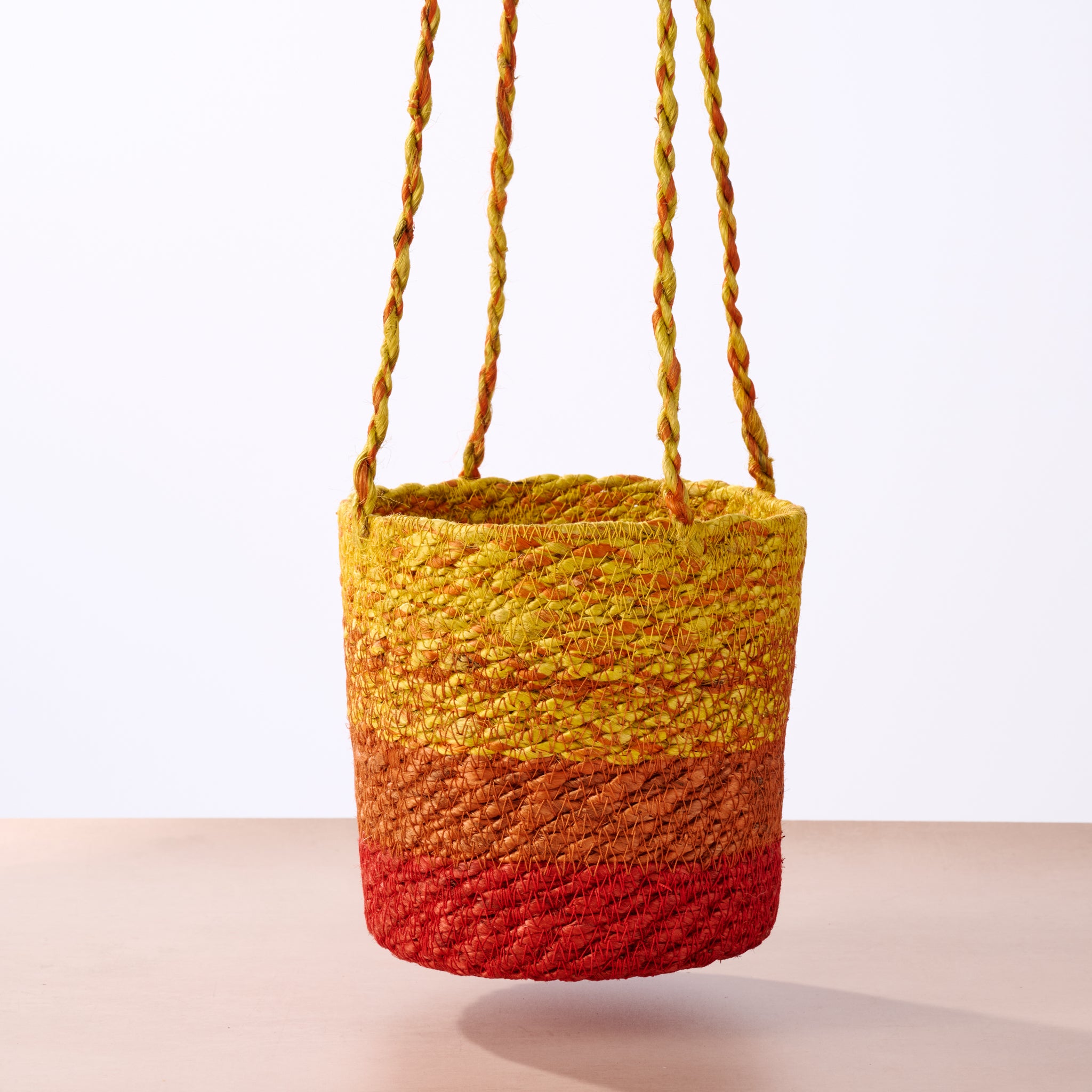Buna Jute Plant Hanger - Red - Ten Thousand Villages