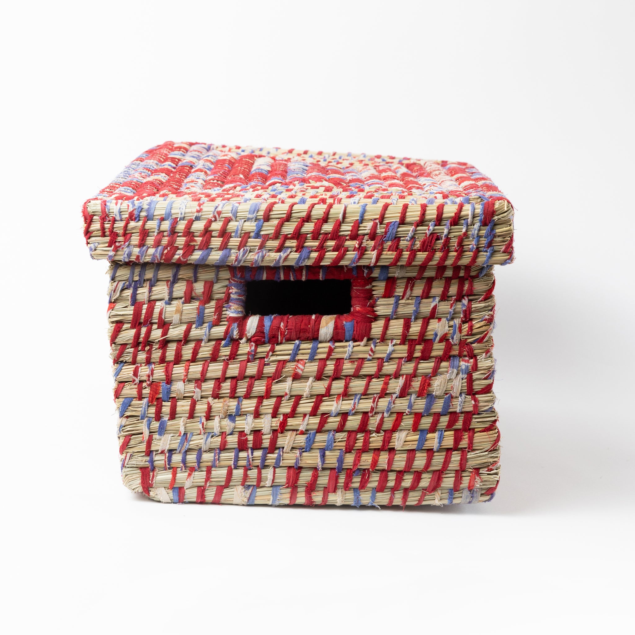 Lidded Sari Storage Basket 10.5H - Ten Thousand Villages