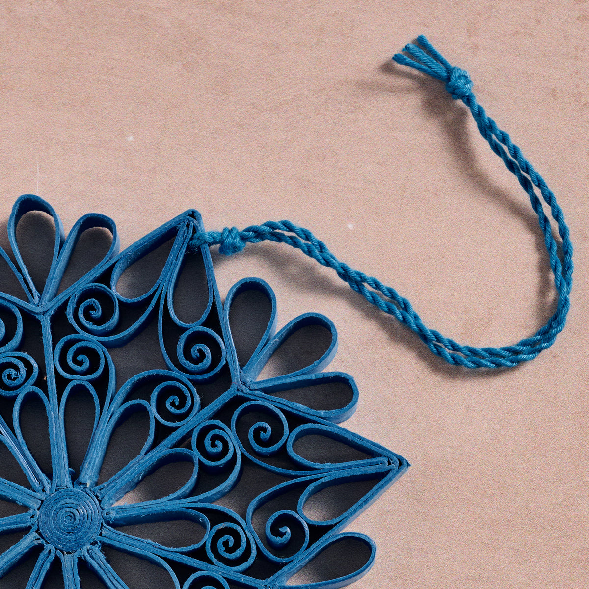 Kula Quilled Snowflake Ornament - Blue - Ten Thousand Villages