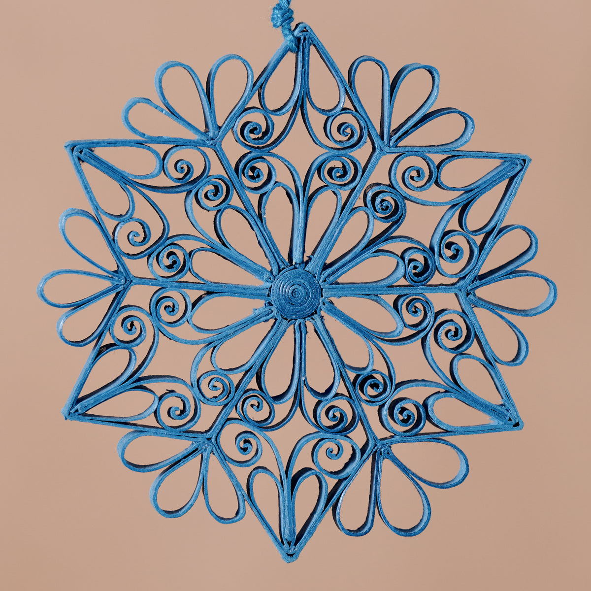 Kula Quilled Snowflake Ornament - Blue - Ten Thousand Villages