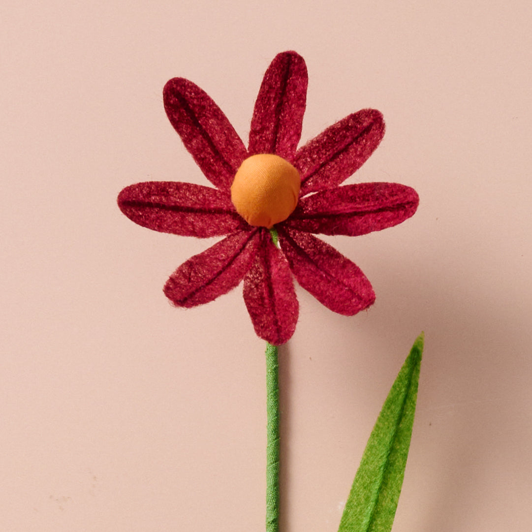 Silk Paper Cone Flower - Burgandy - Ten Thousand Villages