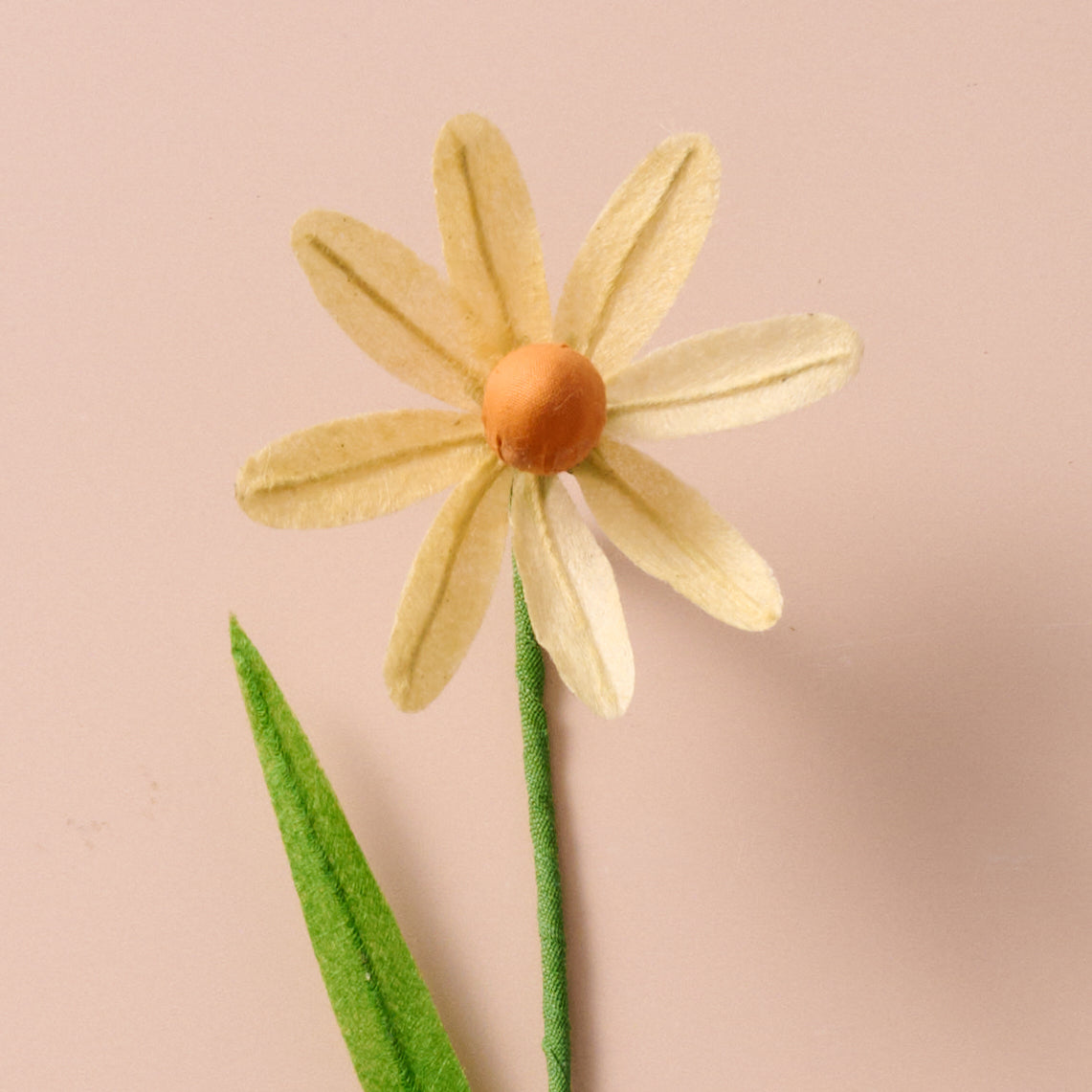 Silk Paper Cone Flower - Cream - Ten Thousand Villages