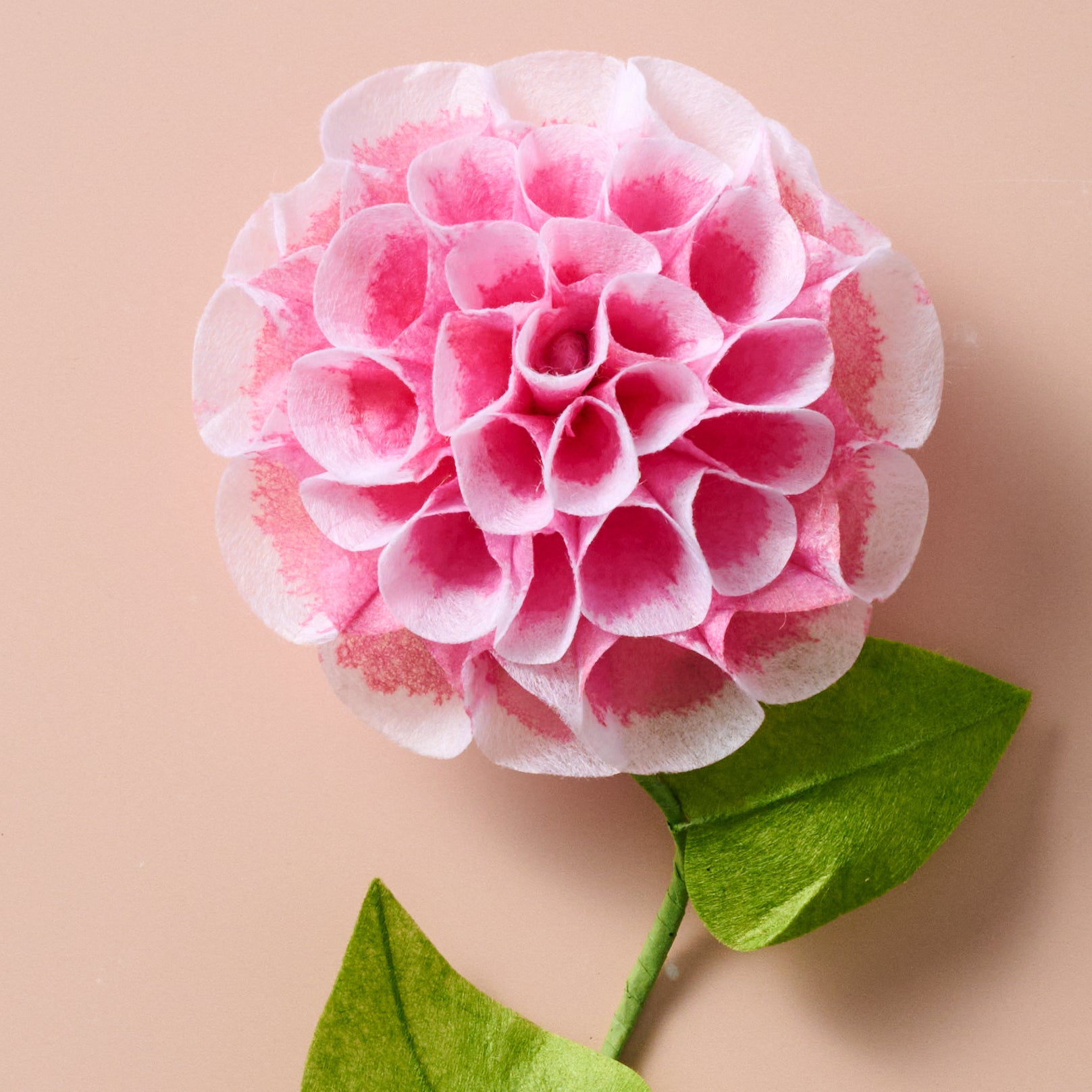 Silk Paper Dahlia Flower - Pink - Ten Thousand Villages