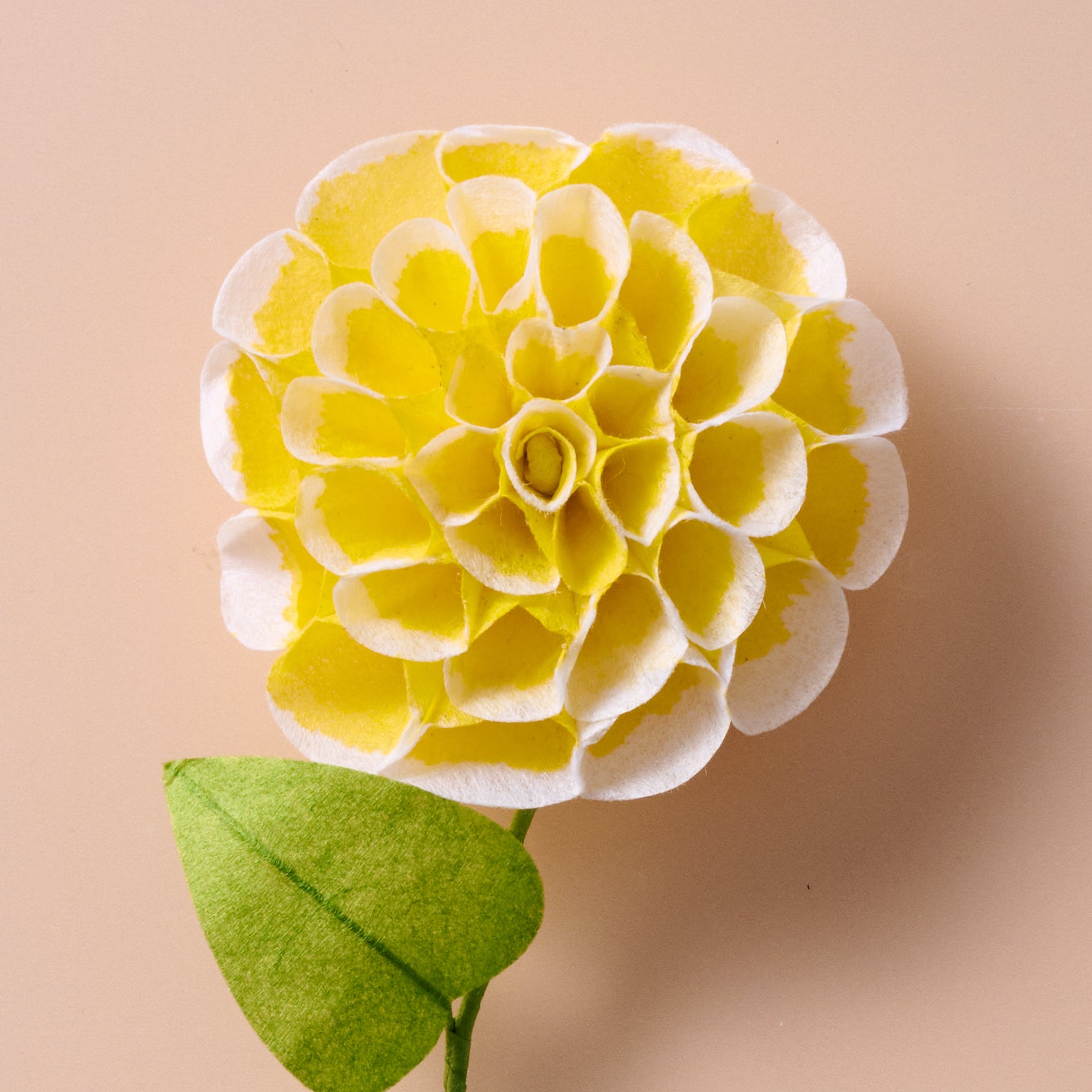 Silk Paper Dahlia Flowers - Yellow - Ten Thousand Villages