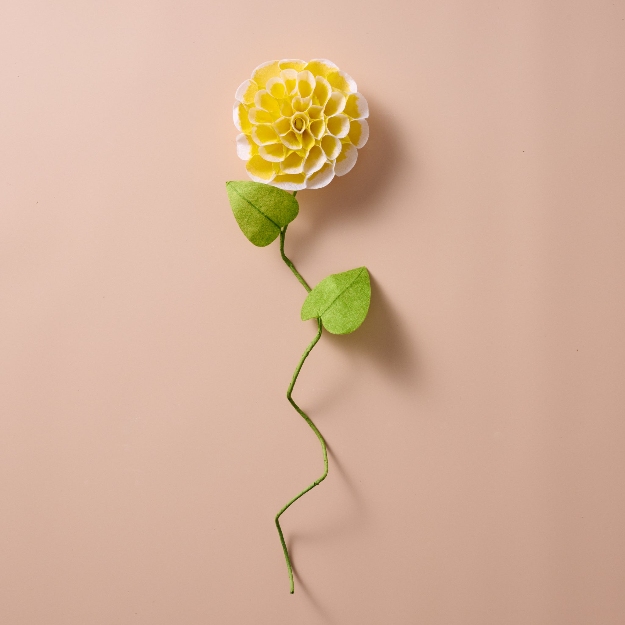 Silk Paper Dahlia Flowers - Yellow - Ten Thousand Villages