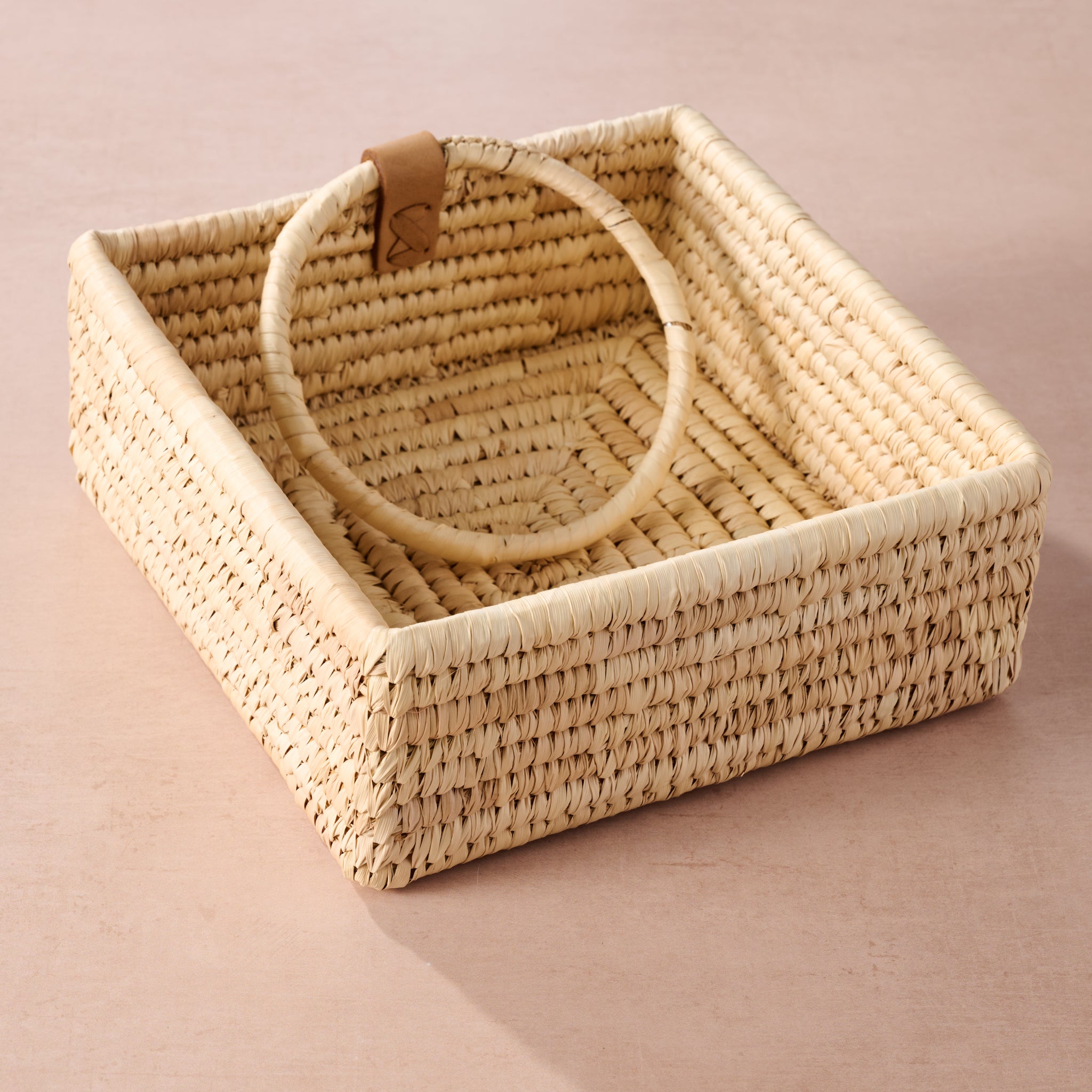 Khejur Woven Palm Leaf Napkin Basket - Ten Thousand Villages