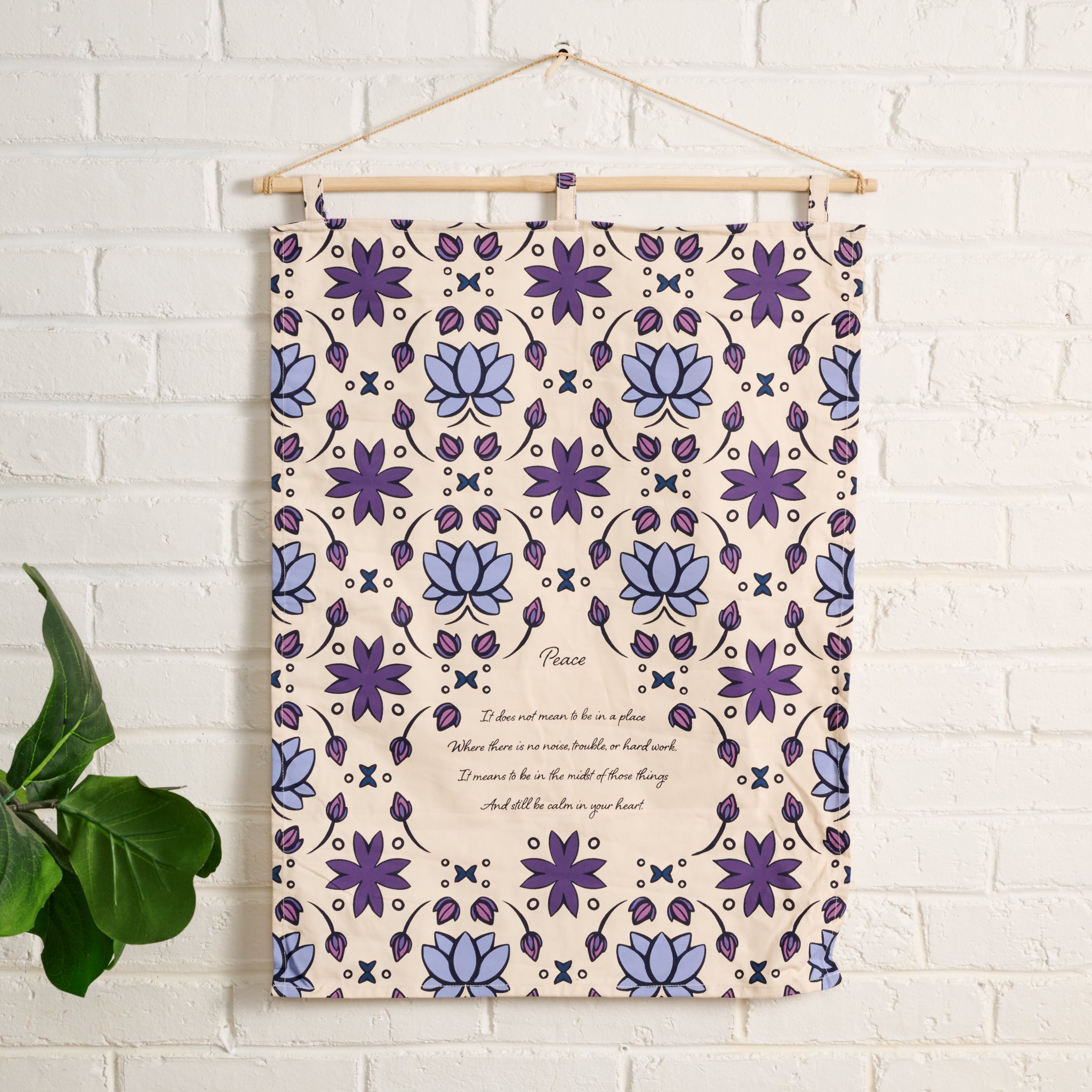 Lotus Peace Poem Wall Hanging - Ten Thousand Villages